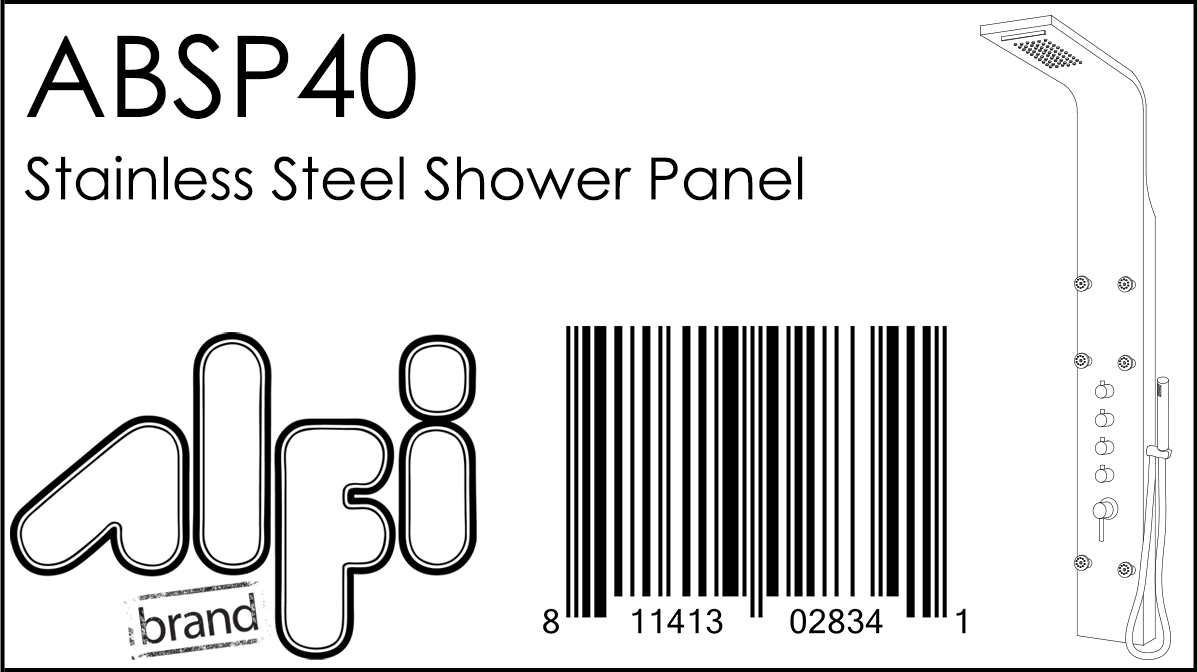 ALFI Brand - Stainless Steel Shower Panel with 6 Body Sprays | ABSP40 ALFI Brand - Stainless Steel Shower Panel with 6 Body Sprays | ABSP40