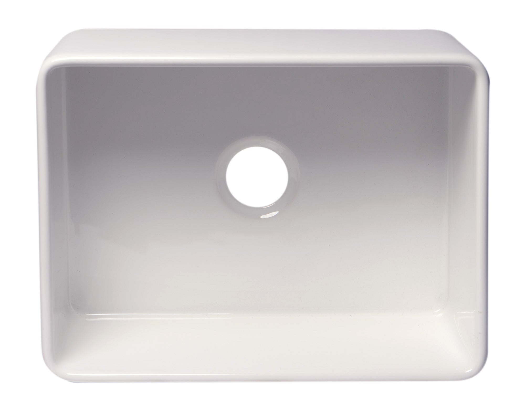 ALFI Brand - 24" White Thin Wall Single Bowl Smooth Apron Fireclay Kitchen Farm Sink | ABF2418-W ALFI Brand - 24" White Thin Wall Single Bowl Smooth Apron Fireclay Kitchen Farm Sink | ABF2418-W