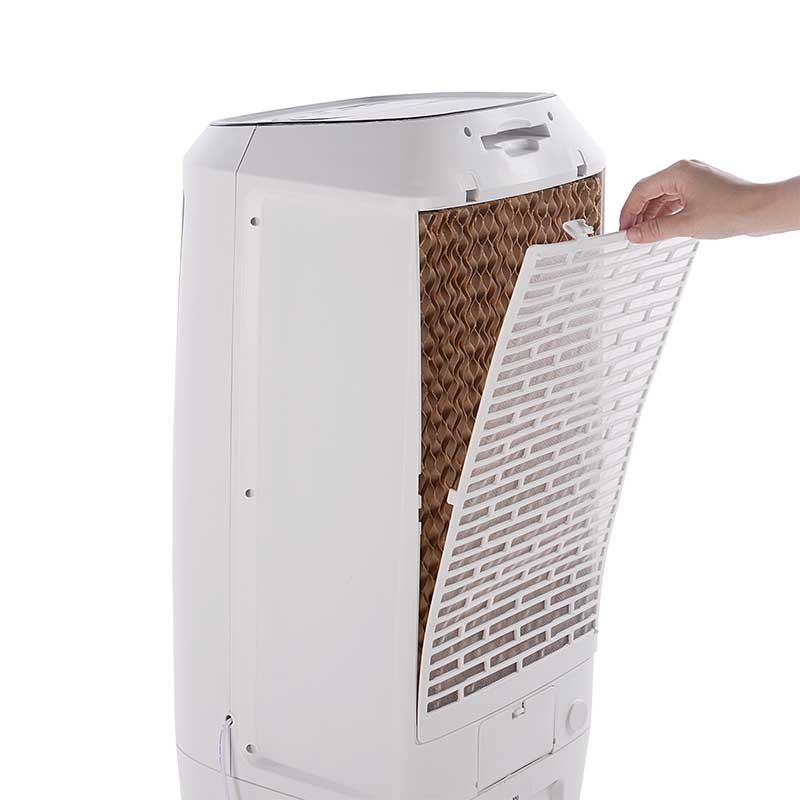 Honeywell - 588 CFM Indoor Evaporative Air Cooler (Swamp Cooler) with Remote Control in White Honeywell - 588 CFM Indoor Evaporative Air Cooler (Swamp Cooler) with Remote Control in White