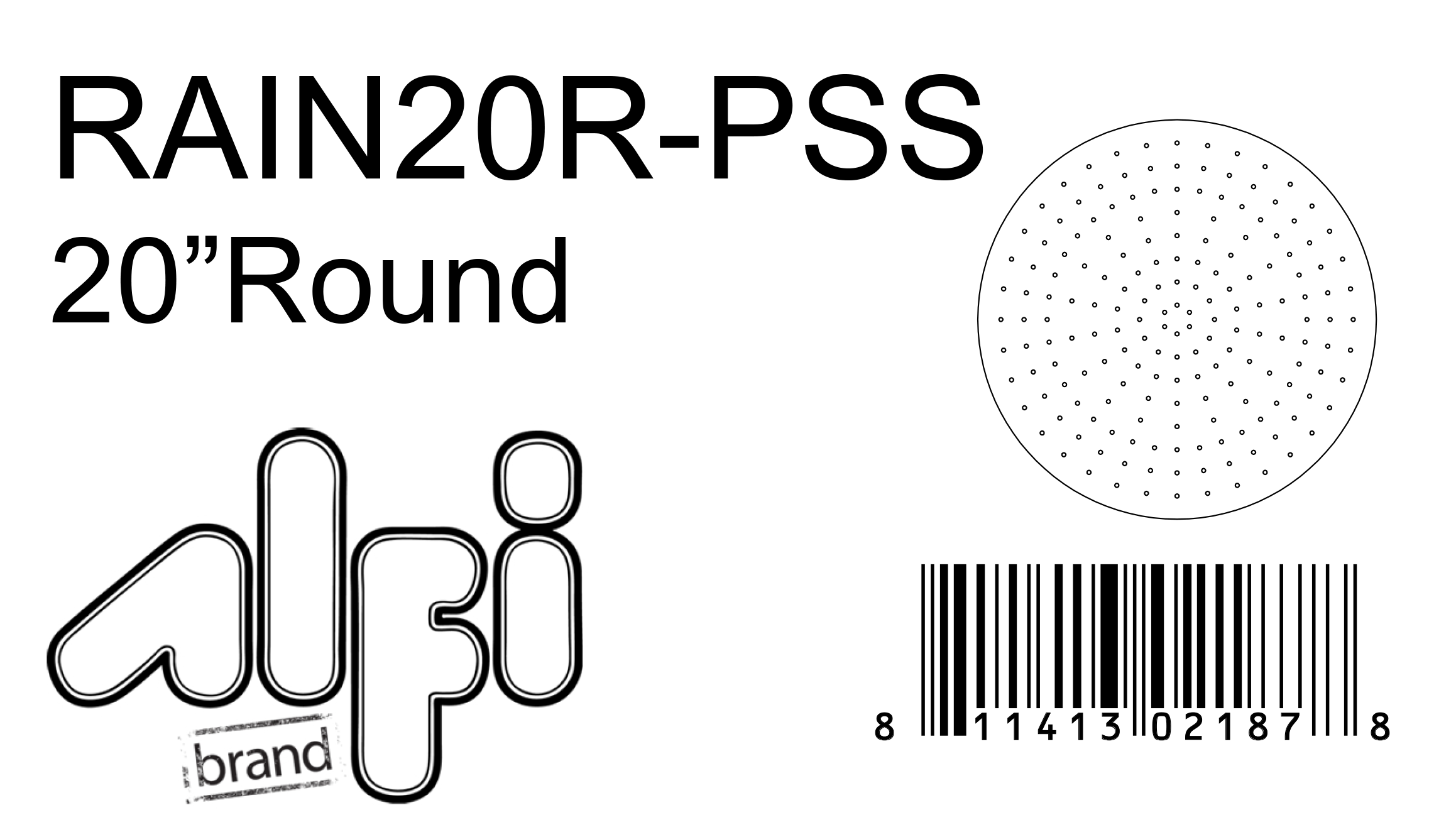 ALFI Brand - 20" Round Polished Solid Stainless Steel Ultra Thin Rain Shower Head | RAIN20R-PSS ALFI Brand - 20" Round Polished Solid Stainless Steel Ultra Thin Rain Shower Head | RAIN20R-PSS