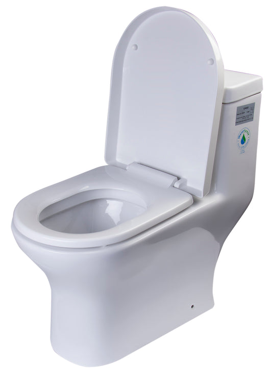 EAGO - DUAL FLUSH ONE PIECE ECO-FRIENDLY HIGH EFFICIENCY LOW FLUSH CERAMIC TOILET | TB353