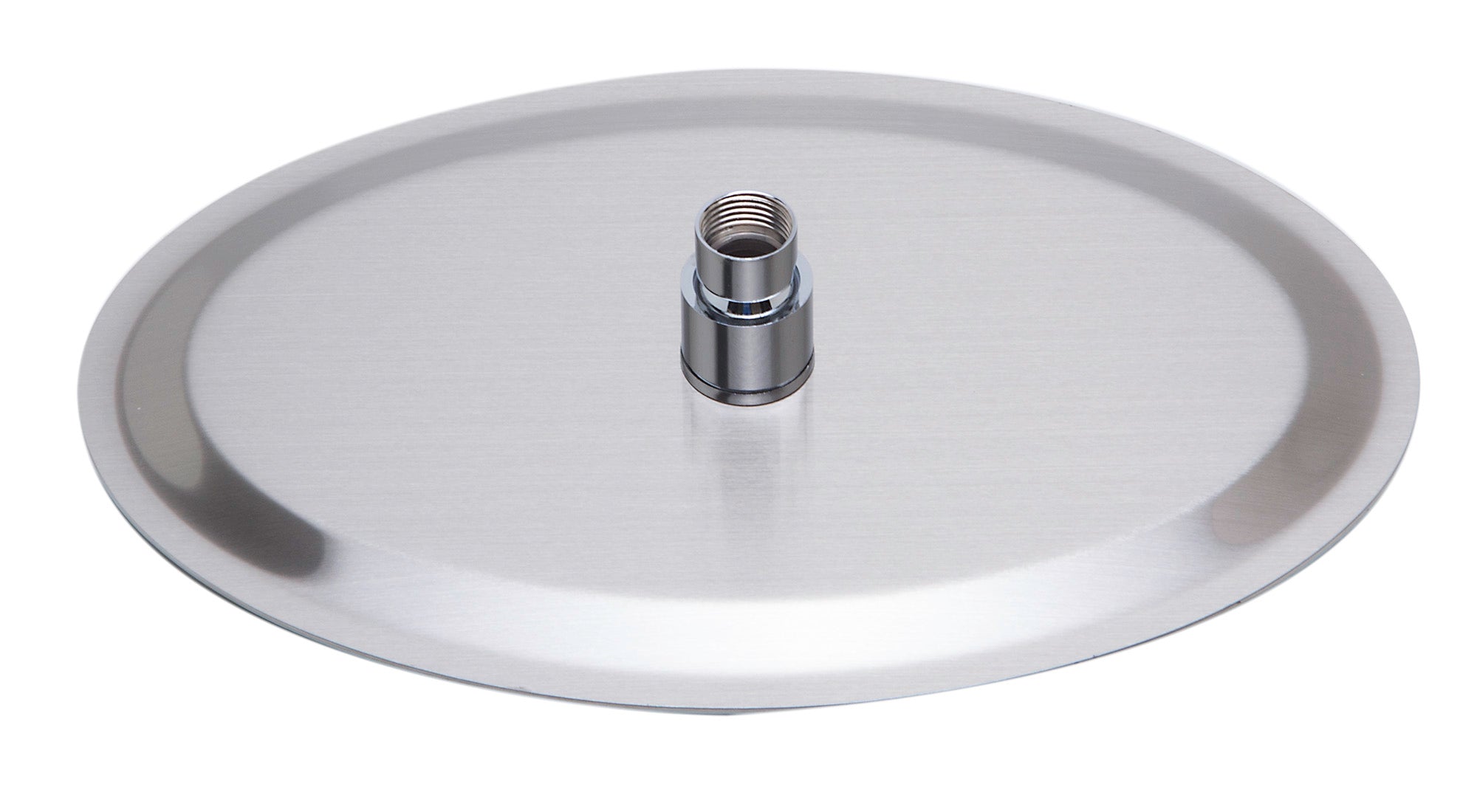 ALFI Brand - 12" Oval Brushed Solid Stainless Steel Ultra Thin Rain Shower Head | RAIN128-BSS ALFI Brand - 12" Oval Brushed Solid Stainless Steel Ultra Thin Rain Shower Head | RAIN128-BSS