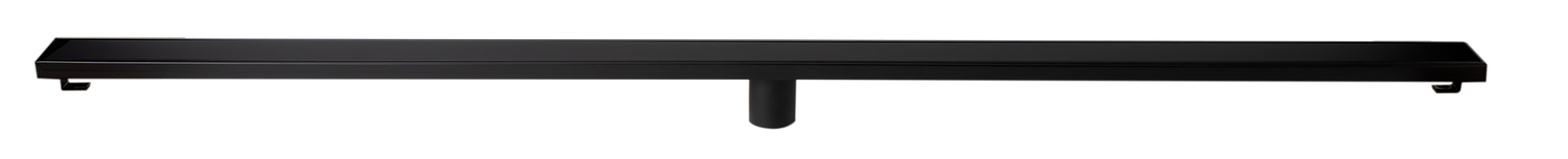 ALFI Brand - 59" Black Matte Stainless Steel Linear Shower Drain with Solid Cover | ABLD59B-BM ALFI Brand - 59" Black Matte Stainless Steel Linear Shower Drain with Solid Cover | ABLD59B-BM