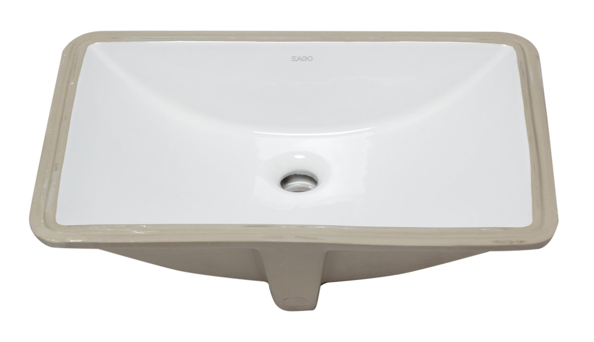 EAGO - White Ceramic 22"x15" Undermount Rectangular Bathroom Sink | BC227 EAGO - White Ceramic 22"x15" Undermount Rectangular Bathroom Sink | BC227