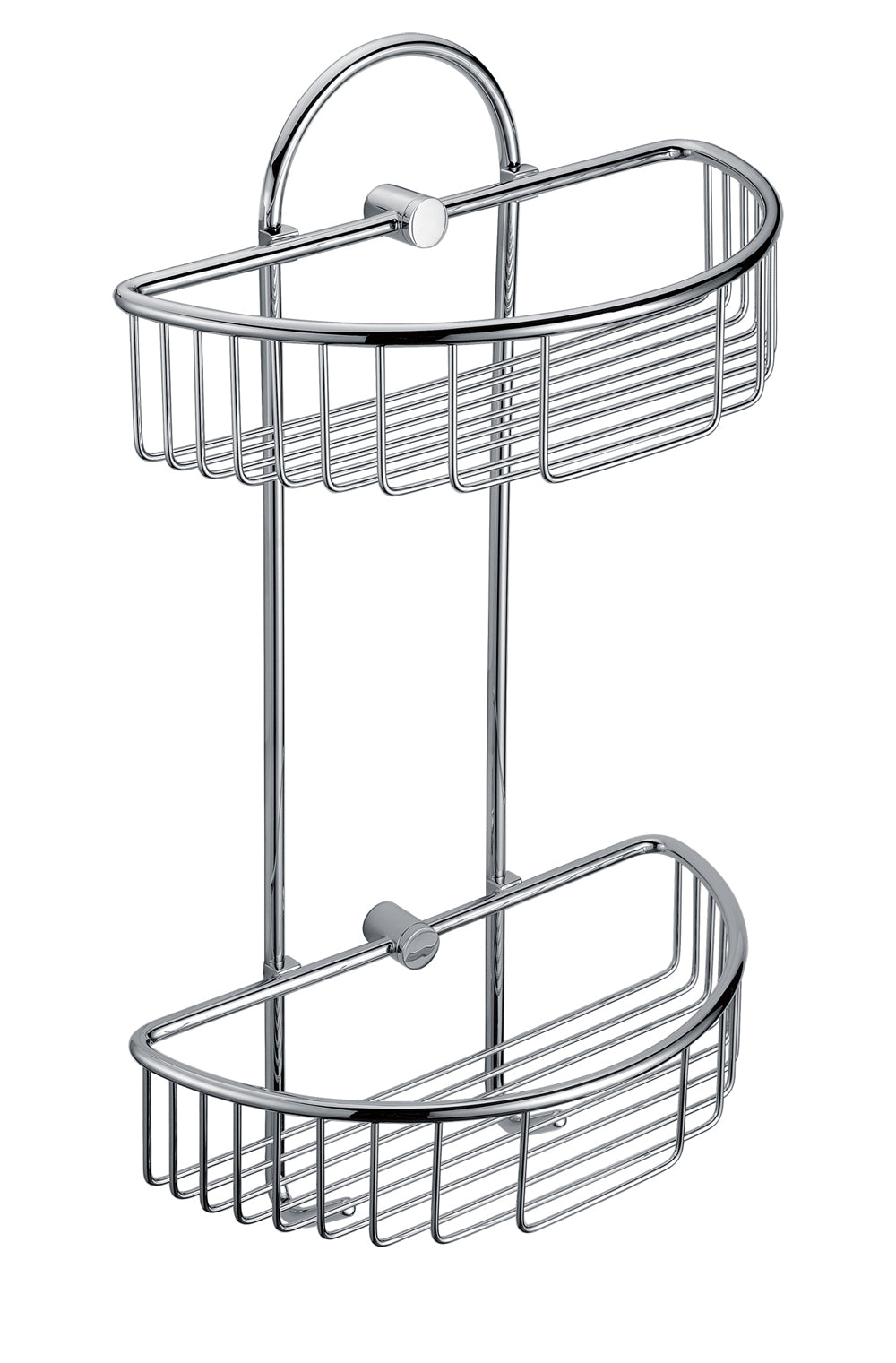 ALFI Brand - Polished Chrome Wall Mounted Double Basket Shower Shelf Bathroom Accessory | AB9534 ALFI Brand - Polished Chrome Wall Mounted Double Basket Shower Shelf Bathroom Accessory | AB9534