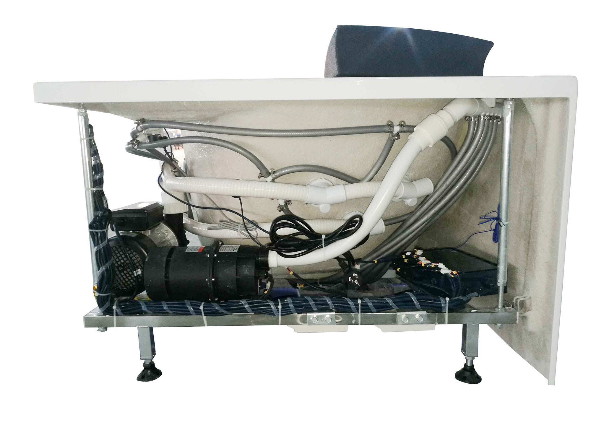 EAGO - 5 ft Clear Rounded Right Corner Acrylic Whirlpool Bathtub | AM198ETL-R EAGO - 5 ft Clear Rounded Right Corner Acrylic Whirlpool Bathtub | AM198ETL-R