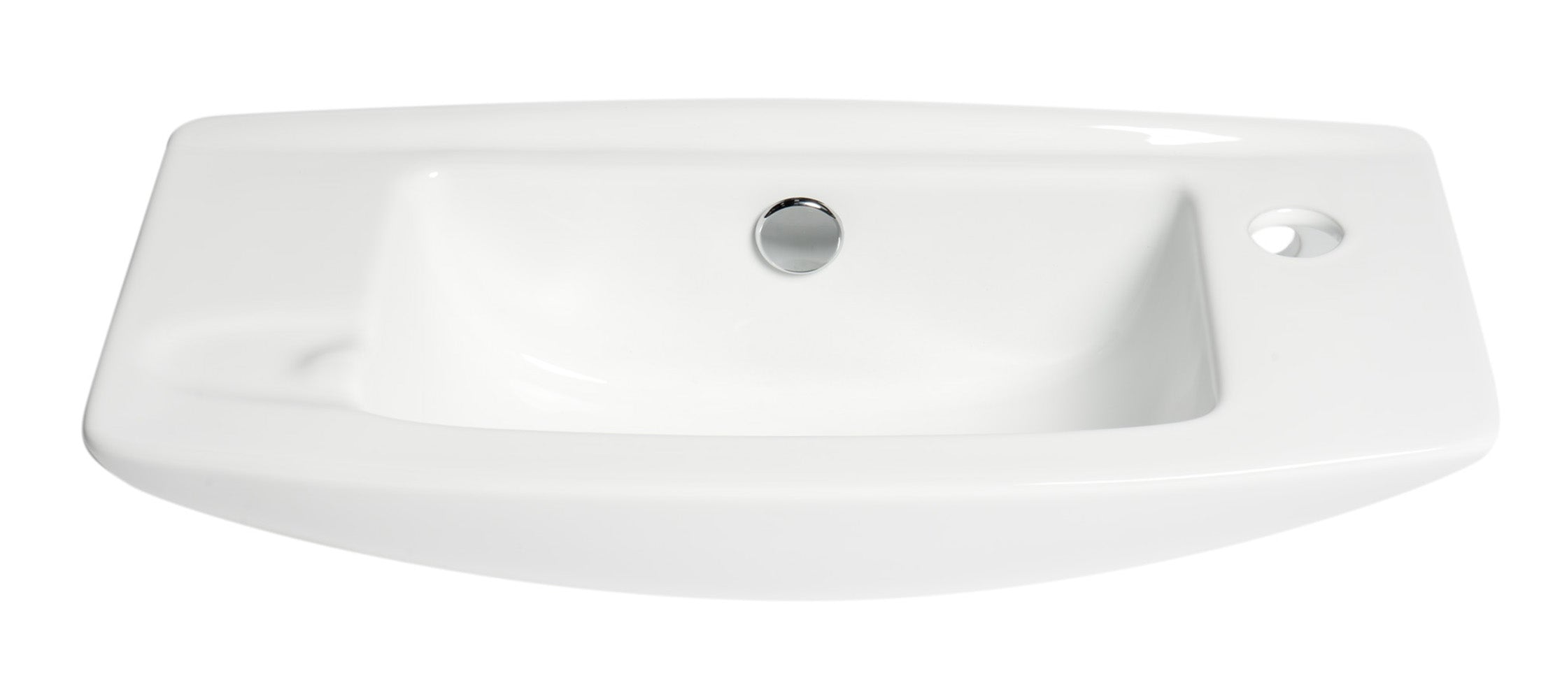 ALFI Brand - White 20" Small Wall Mounted Ceramic Sink with Faucet Hole | ABC115 ALFI Brand - White 20" Small Wall Mounted Ceramic Sink with Faucet Hole | ABC115