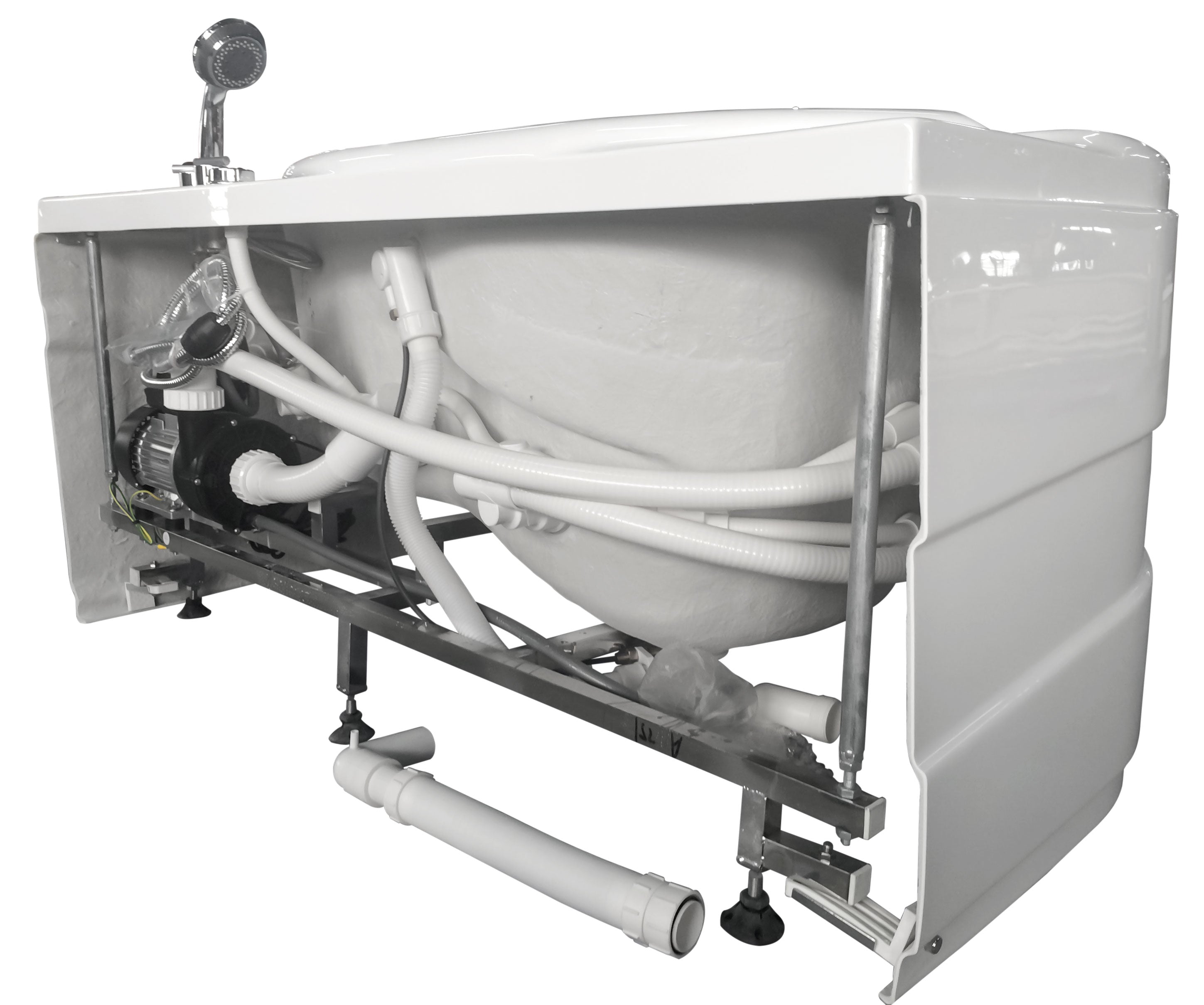 EAGO - 5' White Acrylic Corner Whirlpool Bathtub - Drain on Right | AM175-R EAGO - 5' White Acrylic Corner Whirlpool Bathtub - Drain on Right | AM175-R