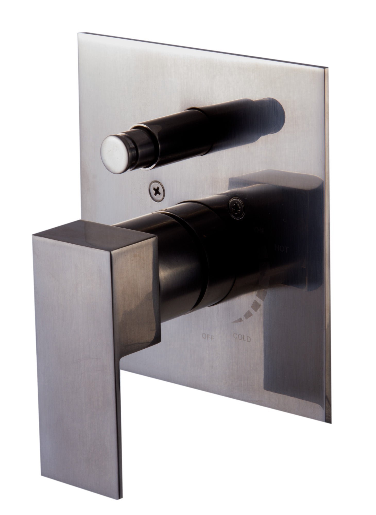 ALFI Brand - Brushed Nickel Modern Square Pressure Balanced Shower Mixer with Diverter | AB6801-BN ALFI Brand - Brushed Nickel Modern Square Pressure Balanced Shower Mixer with Diverter | AB6801-BN