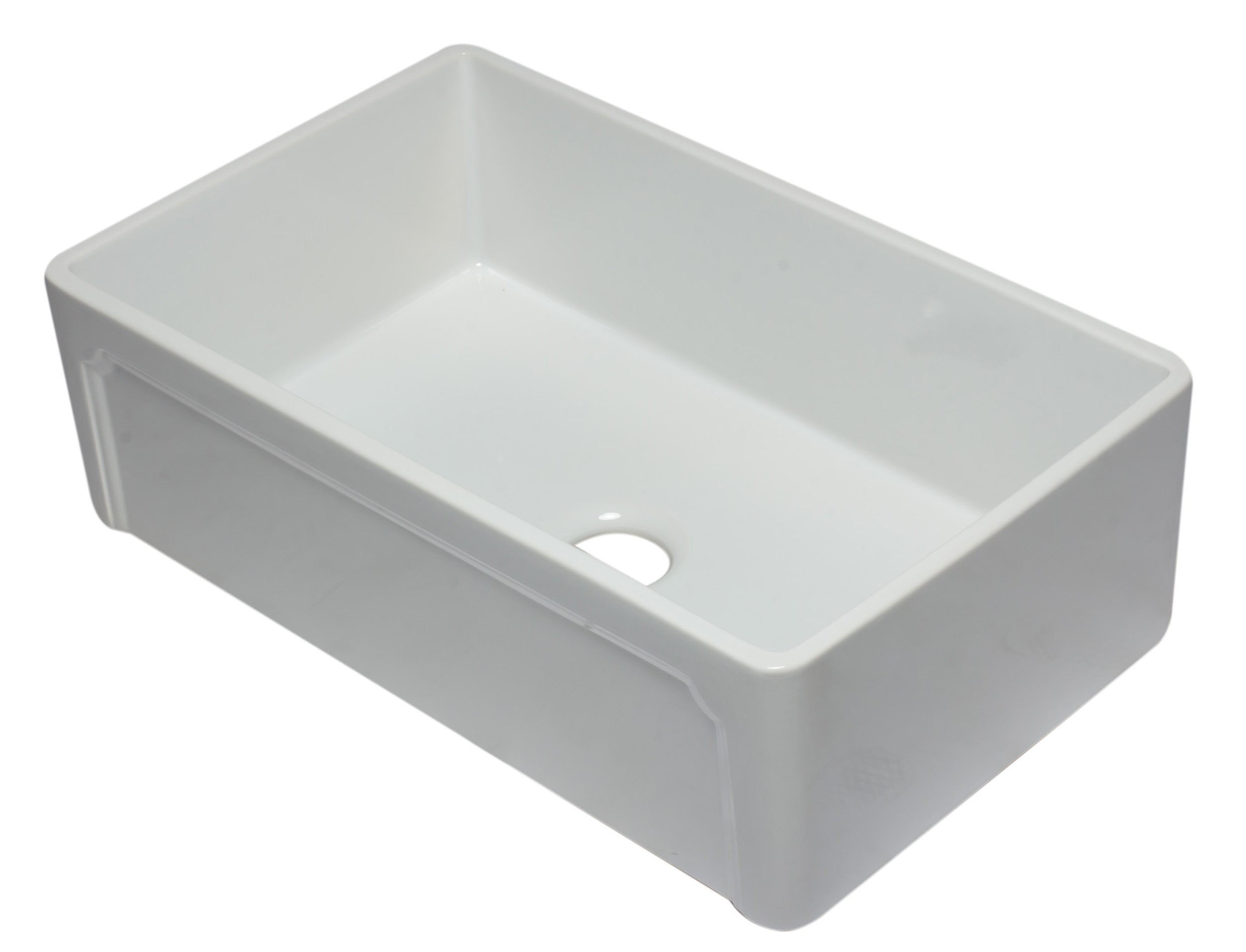 ALFI Brand - 33 inch White Reversible Single Fireclay Farmhouse Kitchen Sink | AB3320SB-W ALFI Brand - 33 inch White Reversible Single Fireclay Farmhouse Kitchen Sink | AB3320SB-W