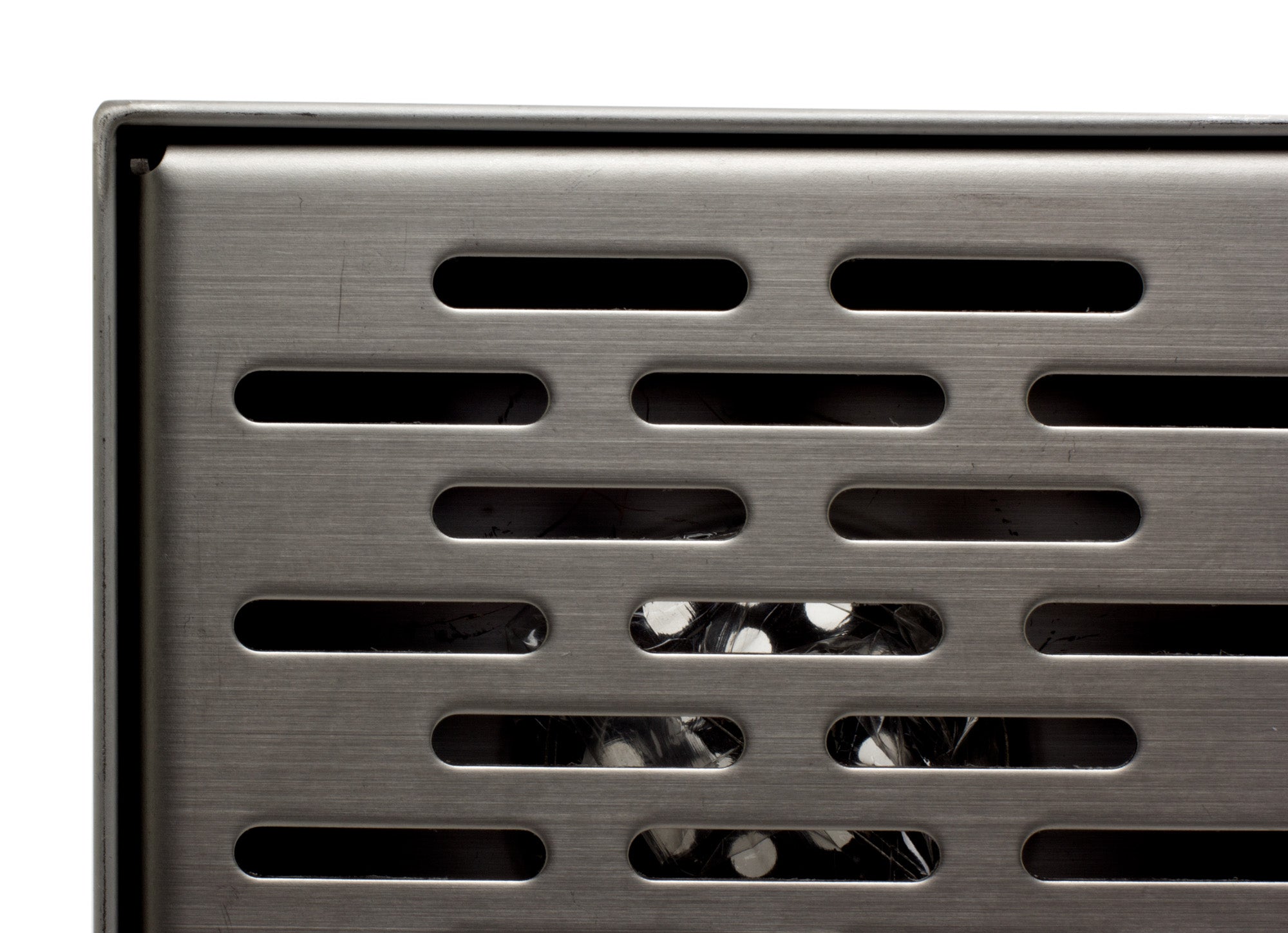 ALFI Brand - 5" x 5" Modern Square Stainless Steel Shower Drain with Groove Holes | ABSD55C-BSS ALFI Brand - 5" x 5" Modern Square Stainless Steel Shower Drain with Groove Holes | ABSD55C-BSS