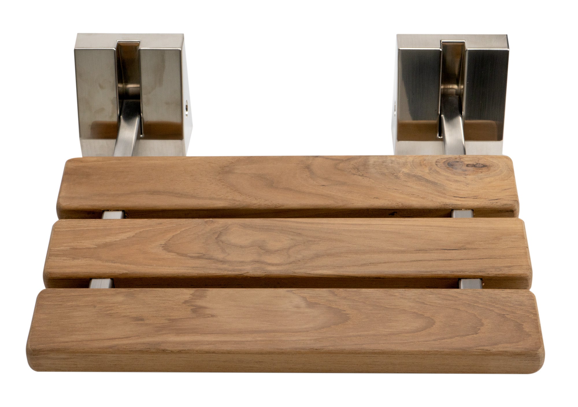 ALFI Brand - Brushed Nickel 16" Folding Teak Wood Shower Seat Bench | ABS16S-BN ALFI Brand - Brushed Nickel 16" Folding Teak Wood Shower Seat Bench | ABS16S-BN