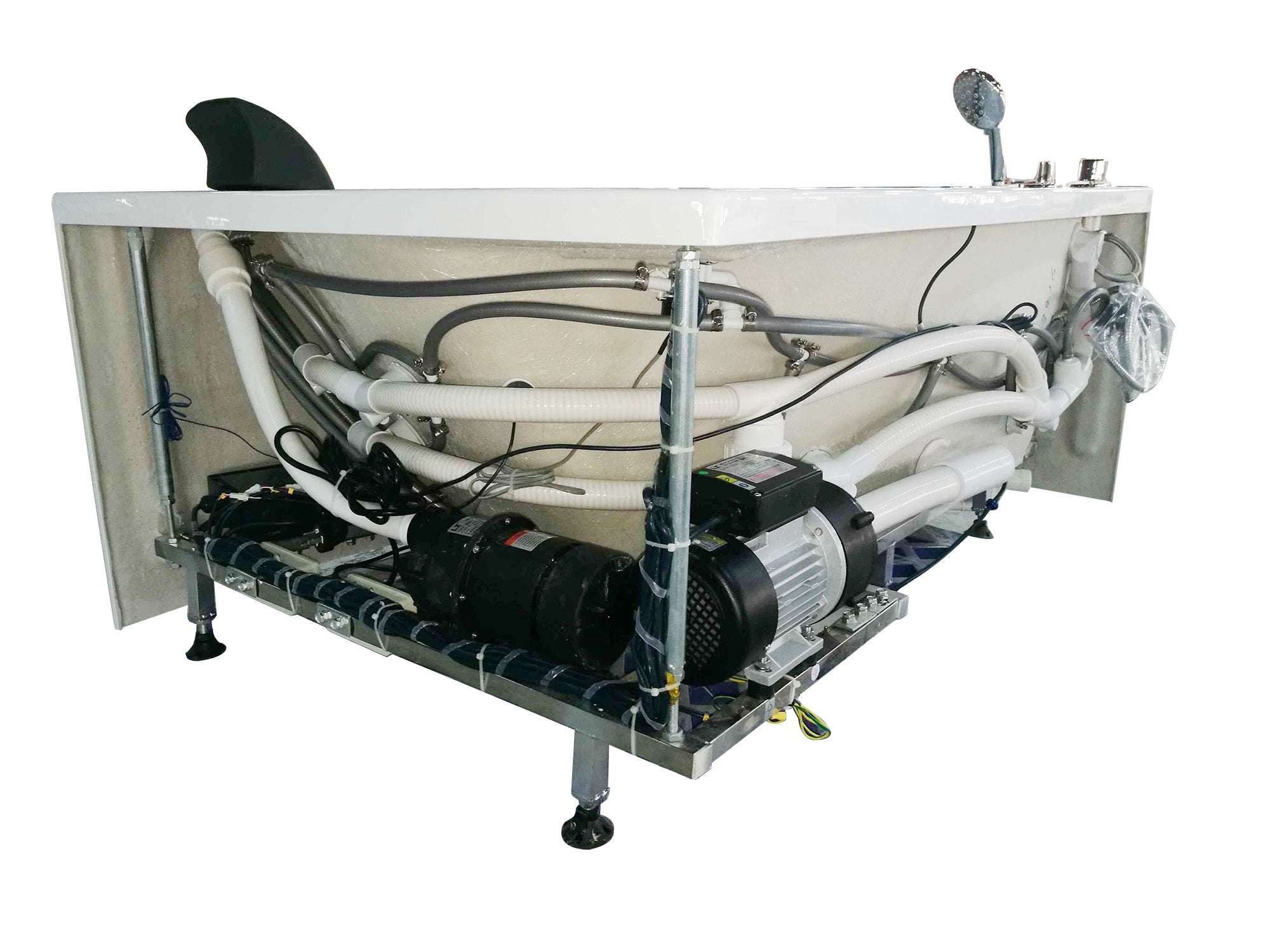 EAGO - 5 ft Clear Rounded Left Corner Acrylic Whirlpool Bathtub | AM198ETL-L EAGO - 5 ft Clear Rounded Left Corner Acrylic Whirlpool Bathtub | AM198ETL-L