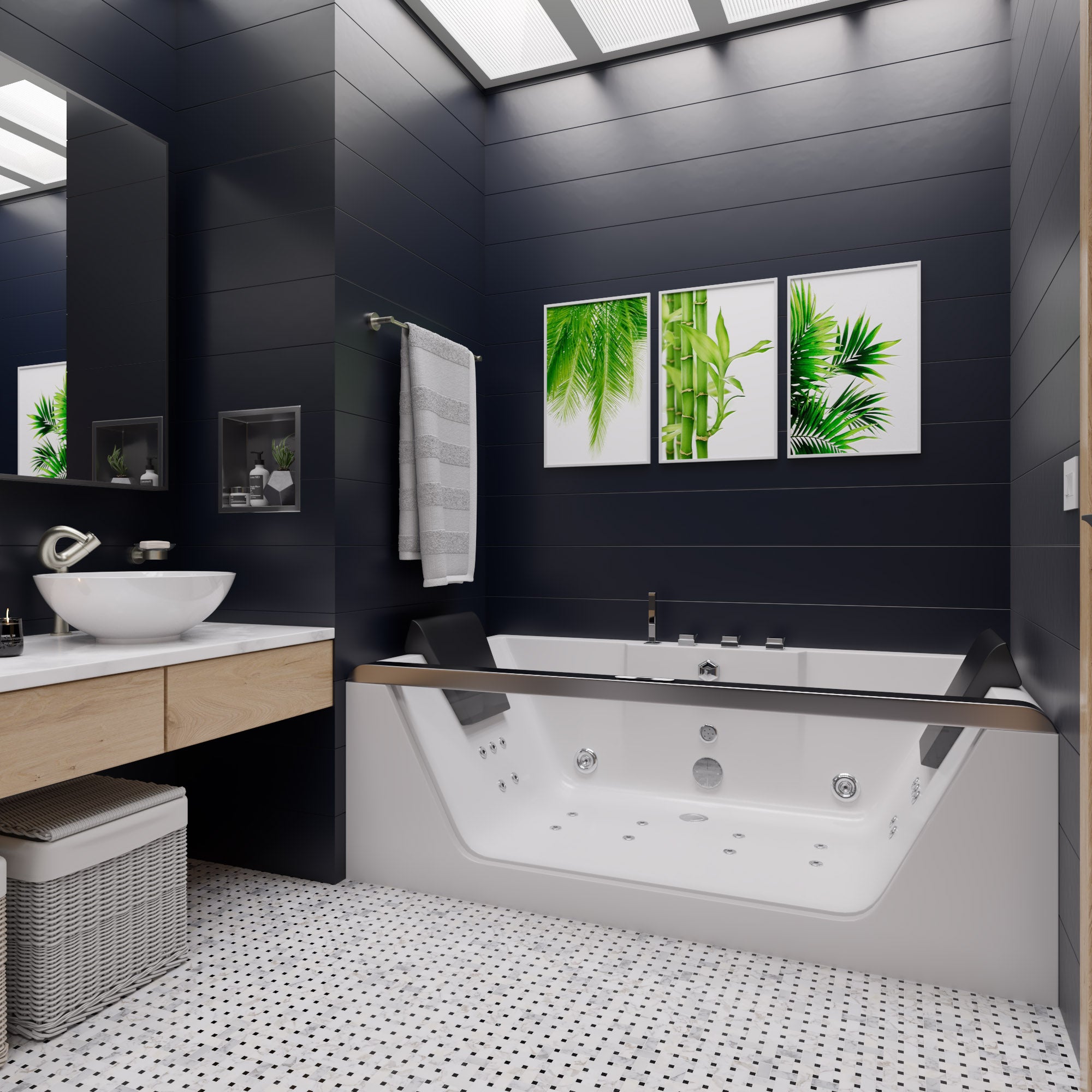 EAGO - 6 ft Clear Rectangular Acrylic Whirlpool Bathtub for Two | AM196ETL EAGO - 6 ft Clear Rectangular Acrylic Whirlpool Bathtub for Two | AM196ETL
