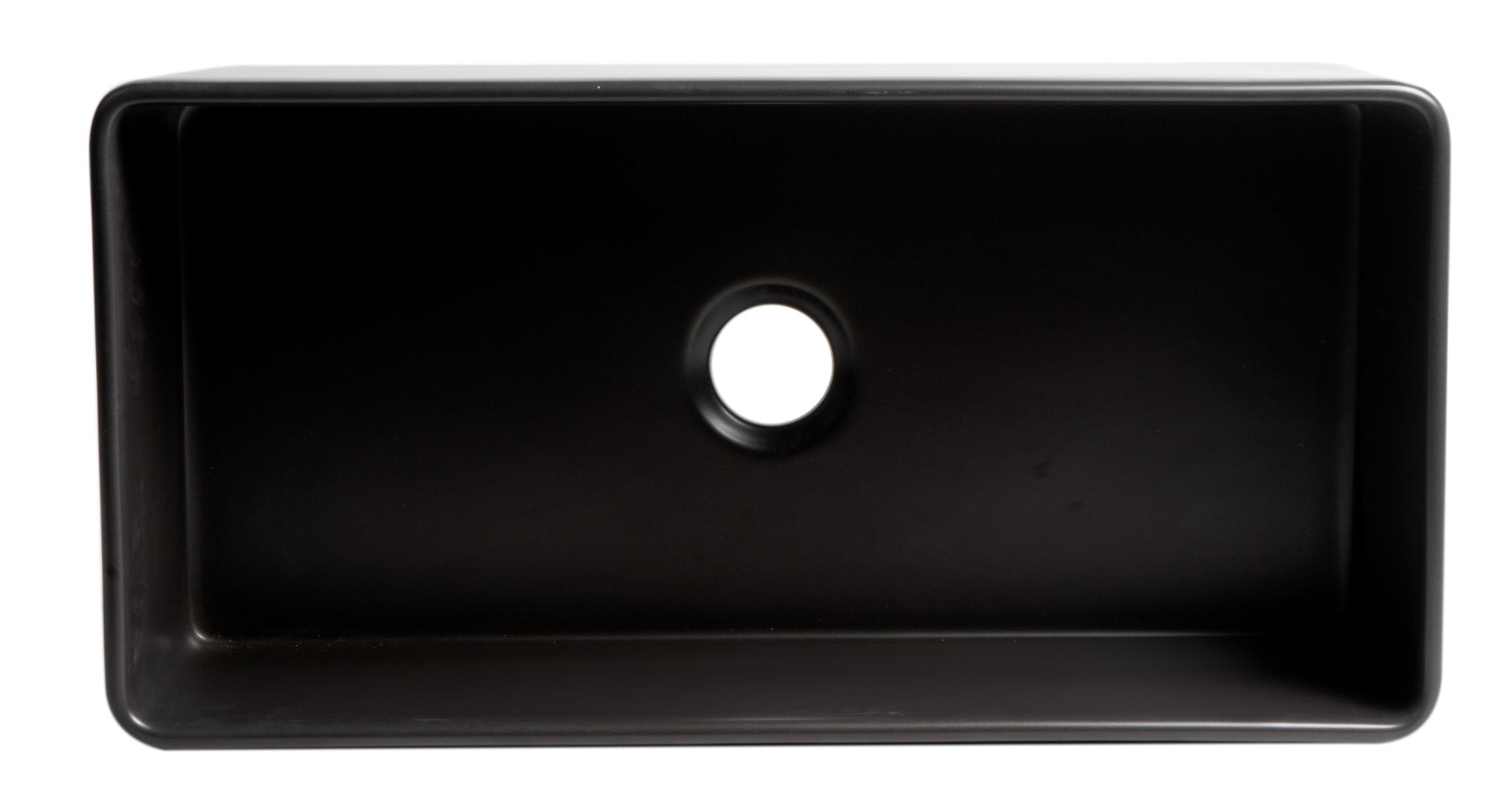 ALFI Brand - Black Matte Smooth Apron 36" x 18" Single Bowl Fireclay Farm Sink | ABF3618-BM ALFI Brand - Black Matte Smooth Apron 36" x 18" Single Bowl Fireclay Farm Sink | ABF3618-BM