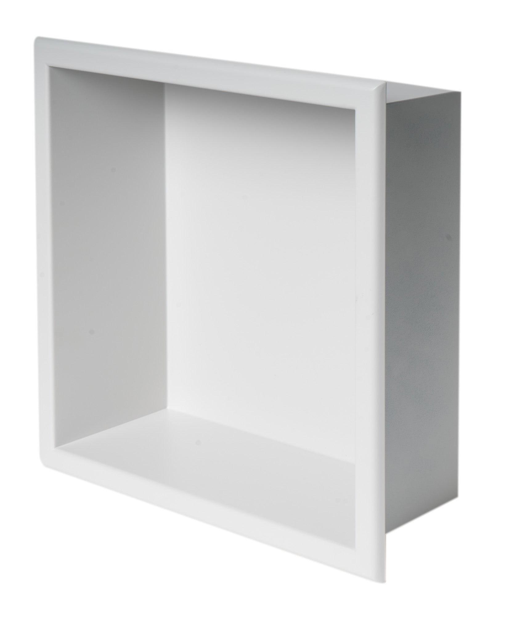 ALFI Brand - 12" x 12" White Matte Stainless Steel Square Single Shelf Bath Shower Niche | ABNC1212-W ALFI Brand - 12" x 12" White Matte Stainless Steel Square Single Shelf Bath Shower Niche | ABNC1212-W