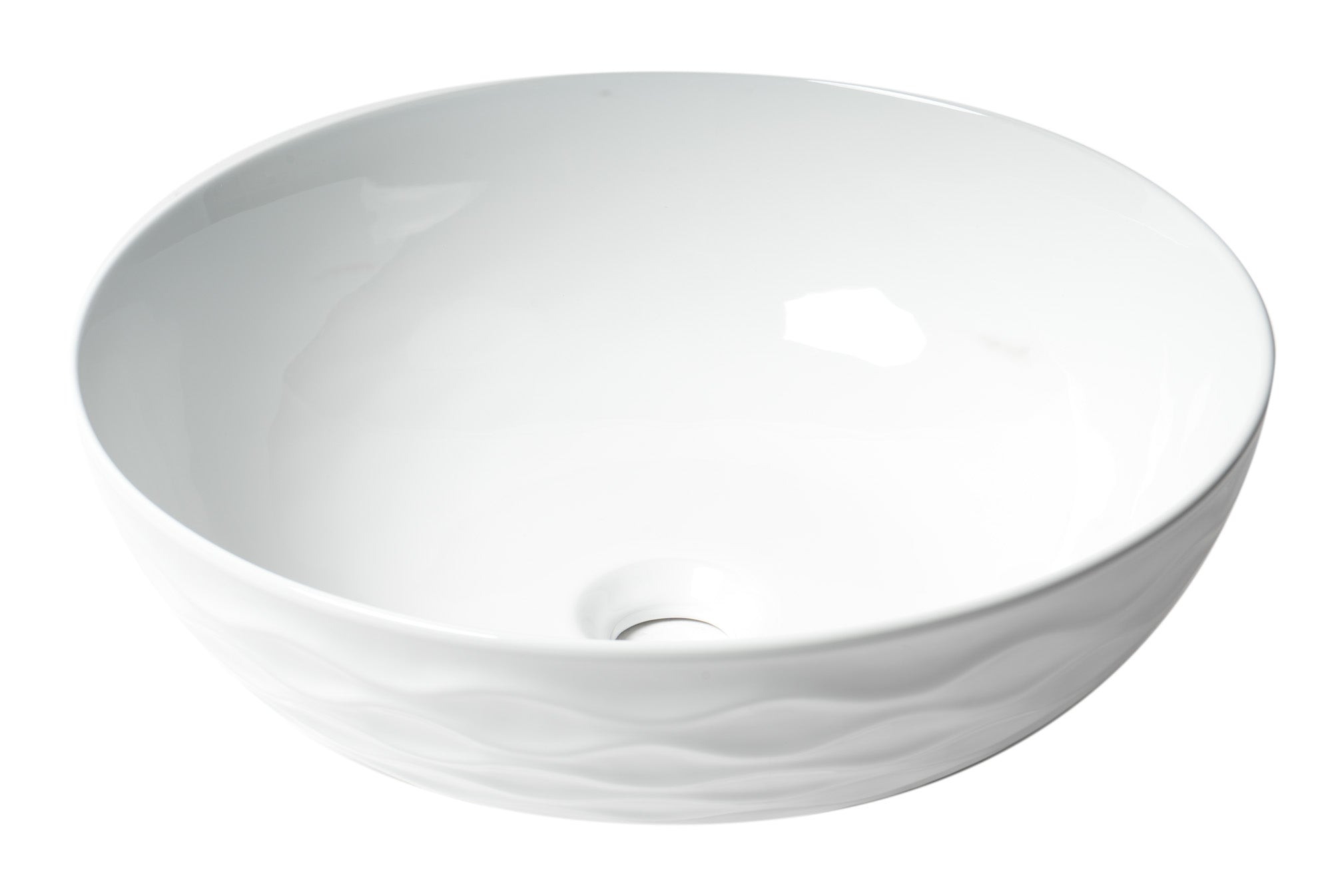 ALFI Brand - White 17" Decorative Round Vessel Above Mount Ceramic Sink | ABC909 ALFI Brand - White 17" Decorative Round Vessel Above Mount Ceramic Sink | ABC909