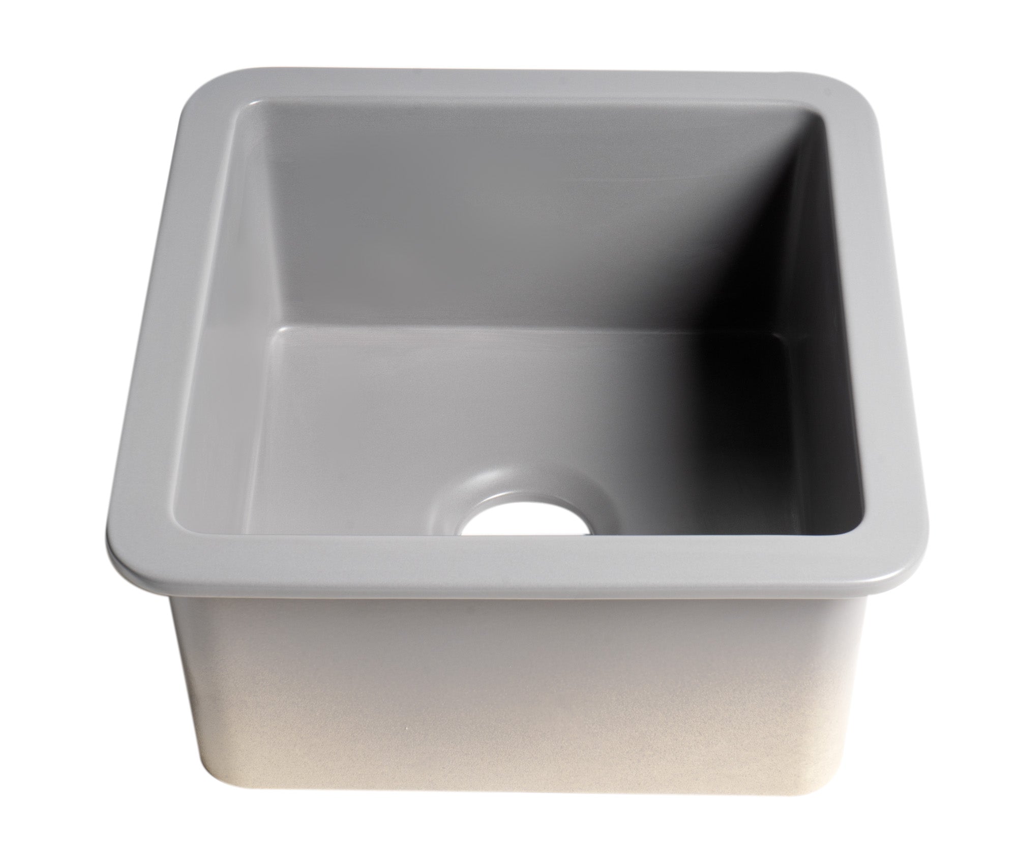 ALFI Brand - Gray Matte Square 18" x 18" Undermount / Drop In Fireclay Prep Sink | ABF1818S-GM ALFI Brand - Gray Matte Square 18" x 18" Undermount / Drop In Fireclay Prep Sink | ABF1818S-GM