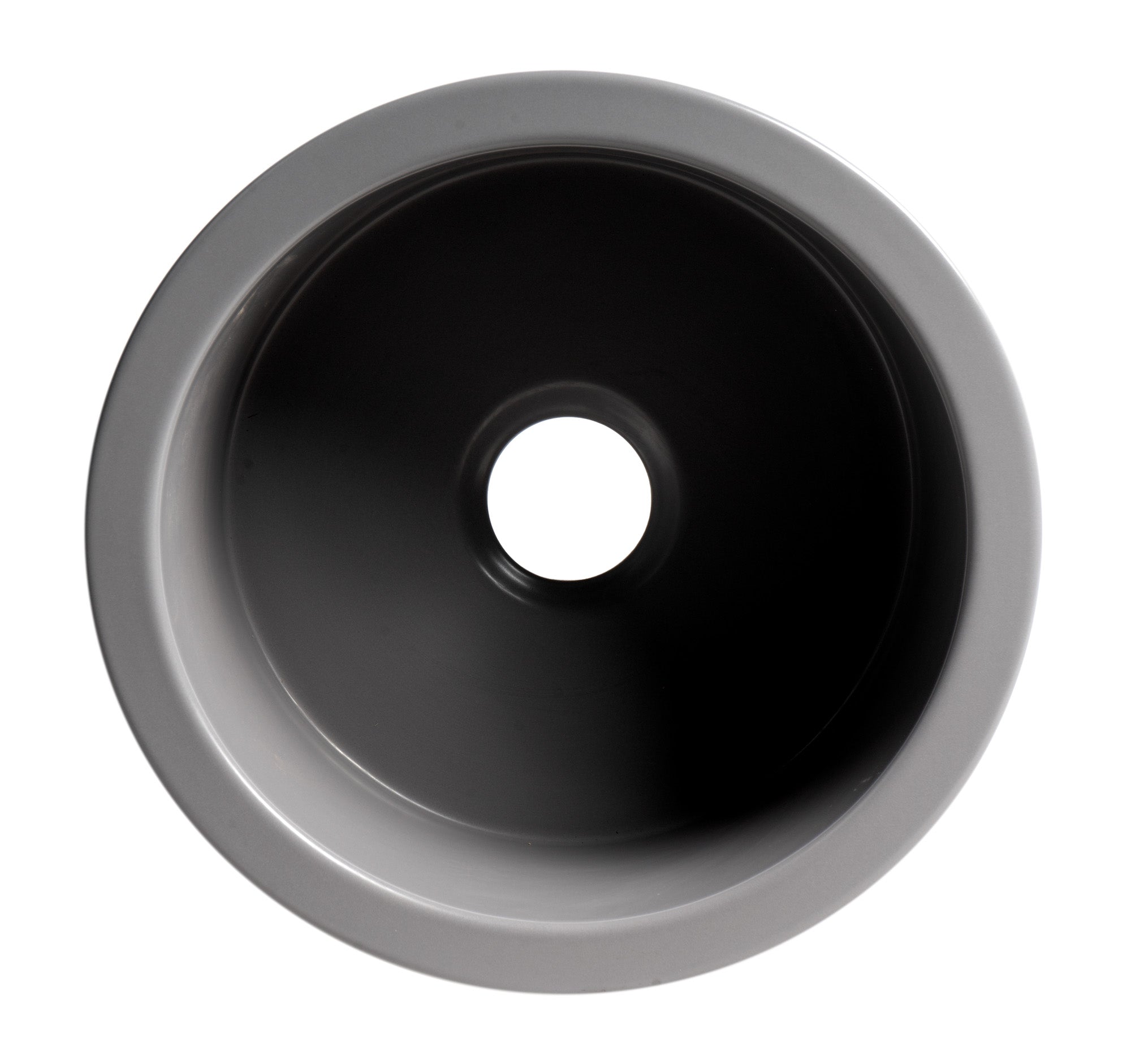 ALFI Brand - Gray Matte Round 18" x 18" Undermount / Drop In Fireclay Prep Sink | ABF1818R-GM ALFI Brand - Gray Matte Round 18" x 18" Undermount / Drop In Fireclay Prep Sink | ABF1818R-GM