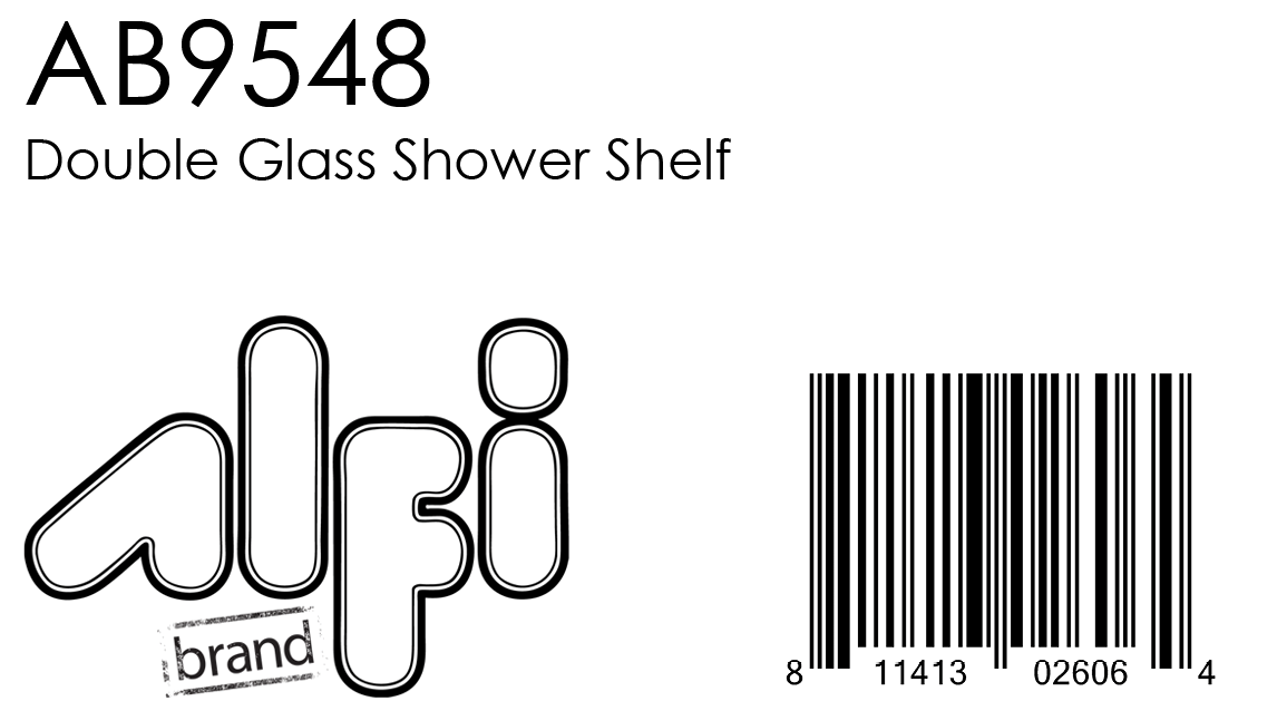 ALFI Brand - Polished Chrome Corner Mounted Double Glass Shower Shelf Bathroom Accessory | AB9548 ALFI Brand - Polished Chrome Corner Mounted Double Glass Shower Shelf Bathroom Accessory | AB9548