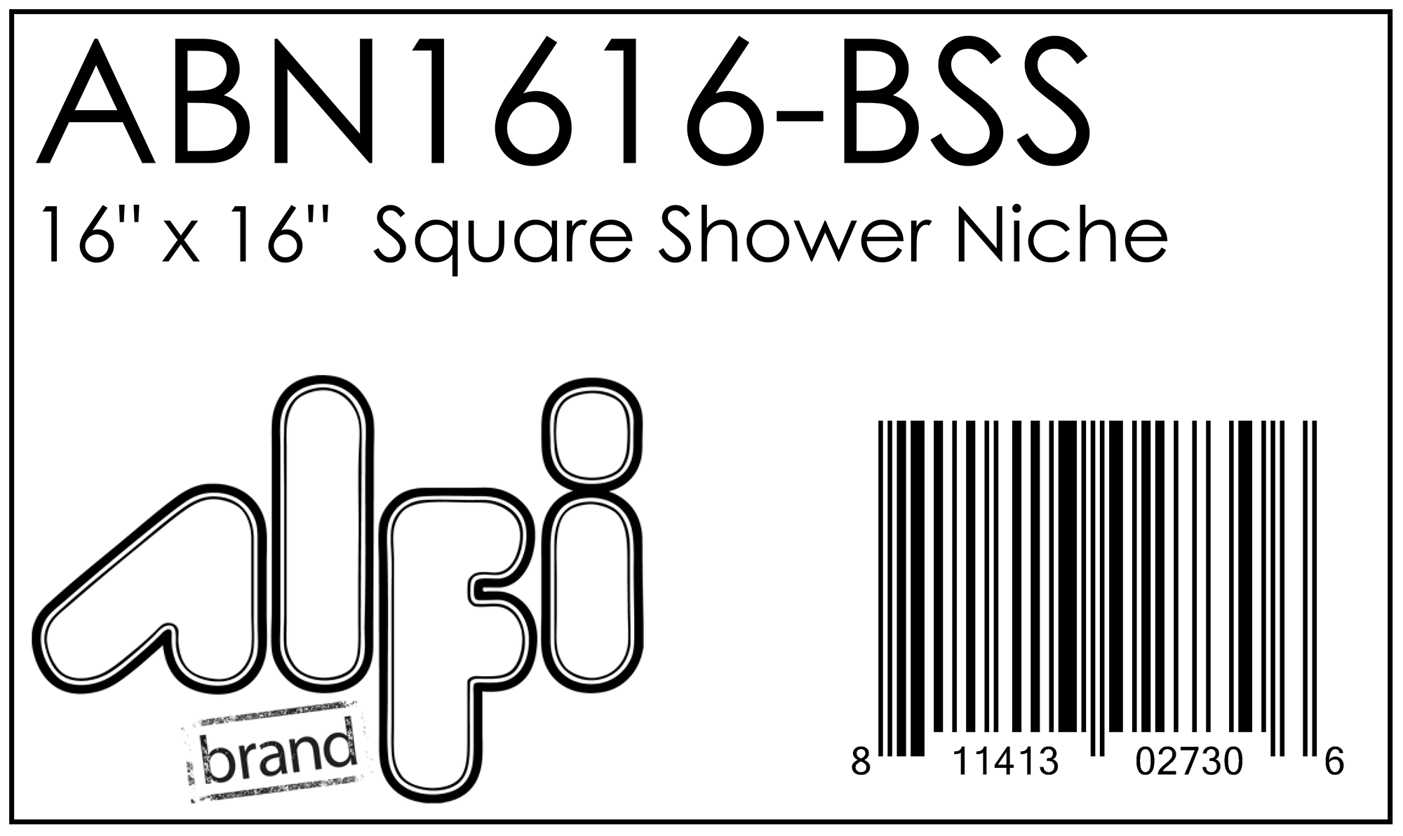 ALFI Brand - 16 x 16 Brushed Stainless Steel Square Single Shelf Bath Shower Niche | ABN1616-BSS ALFI Brand - 16 x 16 Brushed Stainless Steel Square Single Shelf Bath Shower Niche | ABN1616-BSS