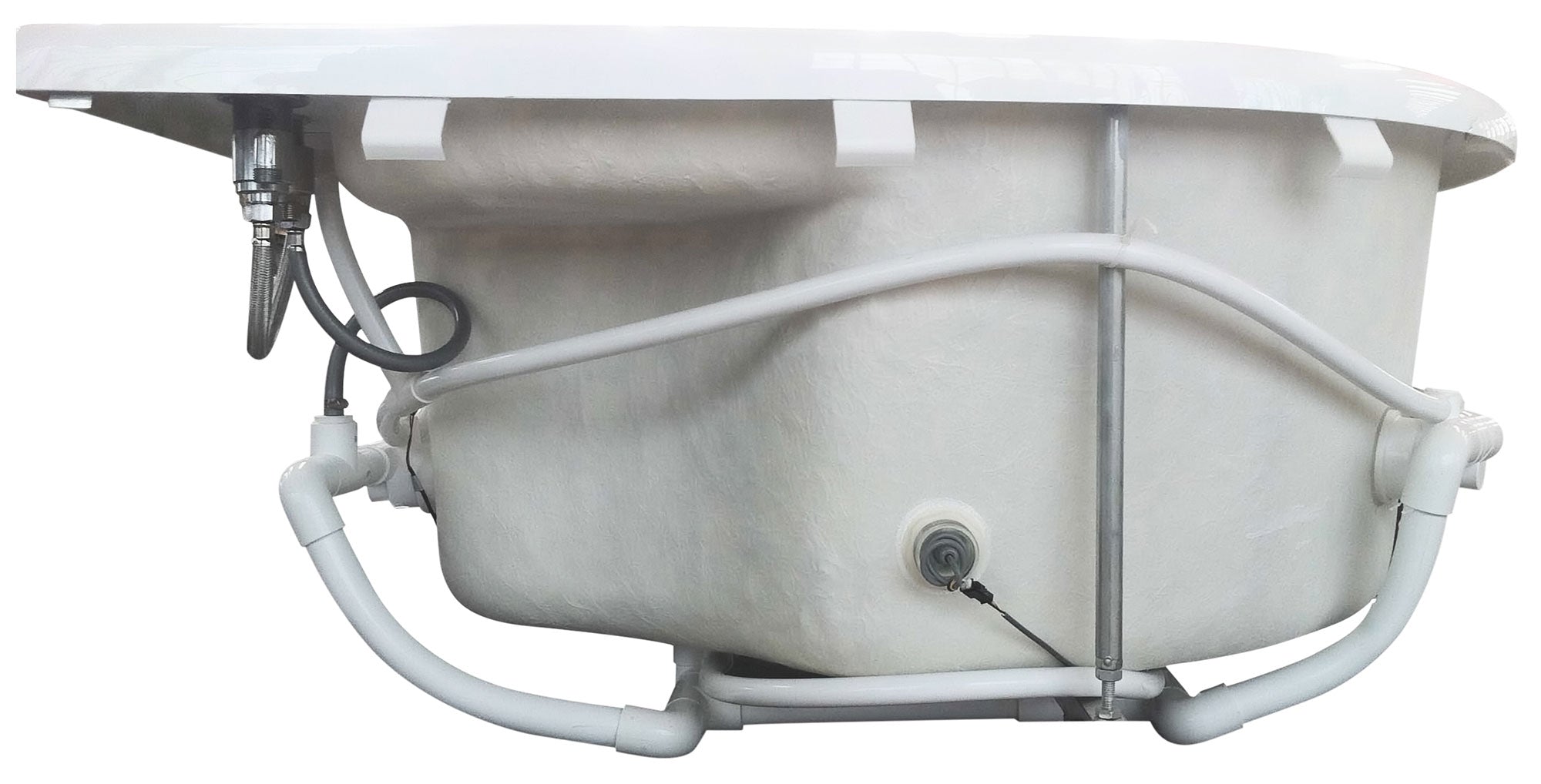 EAGO - 6 ft Right Corner Acrylic White Whirlpool Bathtub for Two | AM124ETL-R EAGO - 6 ft Right Corner Acrylic White Whirlpool Bathtub for Two | AM124ETL-R