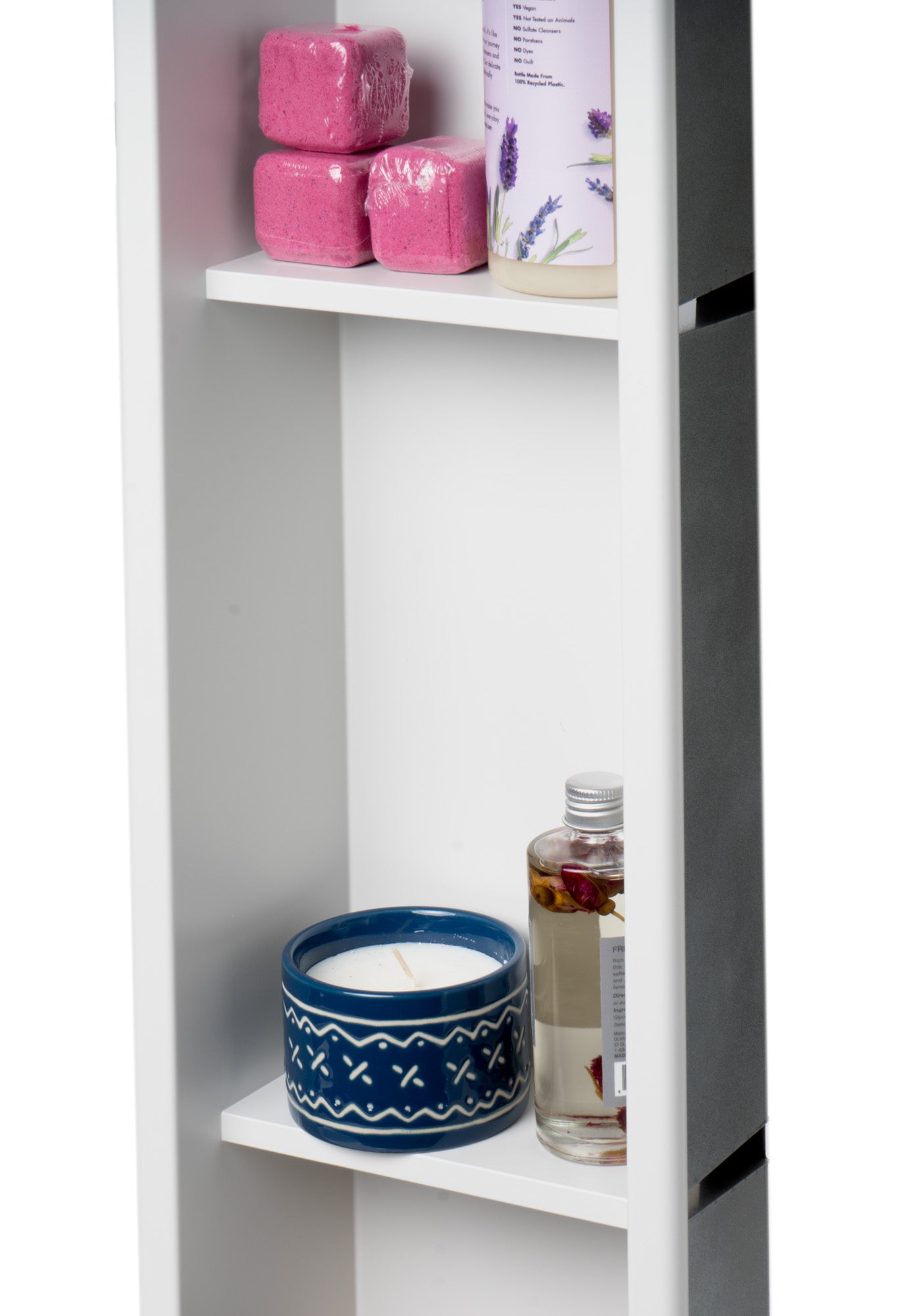 ALFI Brand - 8" x 36" White Matte Stainless Steel Vertical Triple Shelf Bath Shower Niche | ABNC0836-W ALFI Brand - 8" x 36" White Matte Stainless Steel Vertical Triple Shelf Bath Shower Niche | ABNC0836-W
