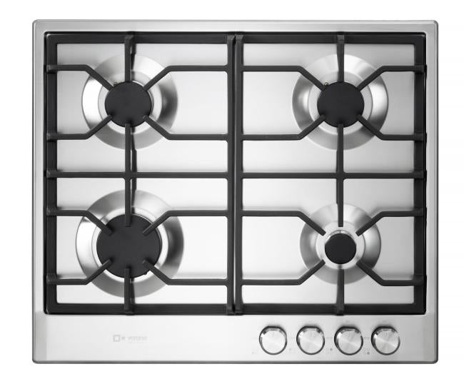 Verona - Verona 24" Designer Gas Cooktop - Brass Burners - SS - 4 Burners Verona - Verona 24" Designer Gas Cooktop - Brass Burners - SS - 4 Burners