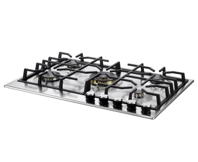 Verona - Verona 30" Designer Gas Cooktop - Brass Burners - SS - 5 Burners Verona - Verona 30" Designer Gas Cooktop - Brass Burners - SS - 5 Burners