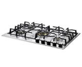 Verona - Verona 30" Designer Gas Cooktop - Brass Burners - SS - 5 Burners Verona - Verona 30" Designer Gas Cooktop - Brass Burners - SS - 5 Burners