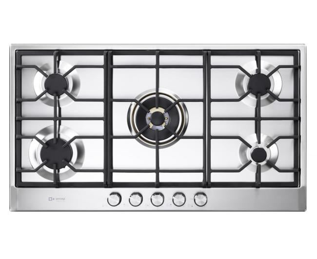Verona - Verona 36" Designer Gas Cooktop - Brass Burners - SS - 5 Burners Verona - Verona 36" Designer Gas Cooktop - Brass Burners - SS - 5 Burners