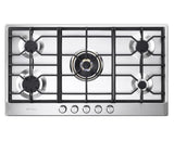 Verona - Verona 36" Designer Gas Cooktop - Brass Burners - SS - 5 Burners Verona - Verona 36" Designer Gas Cooktop - Brass Burners - SS - 5 Burners