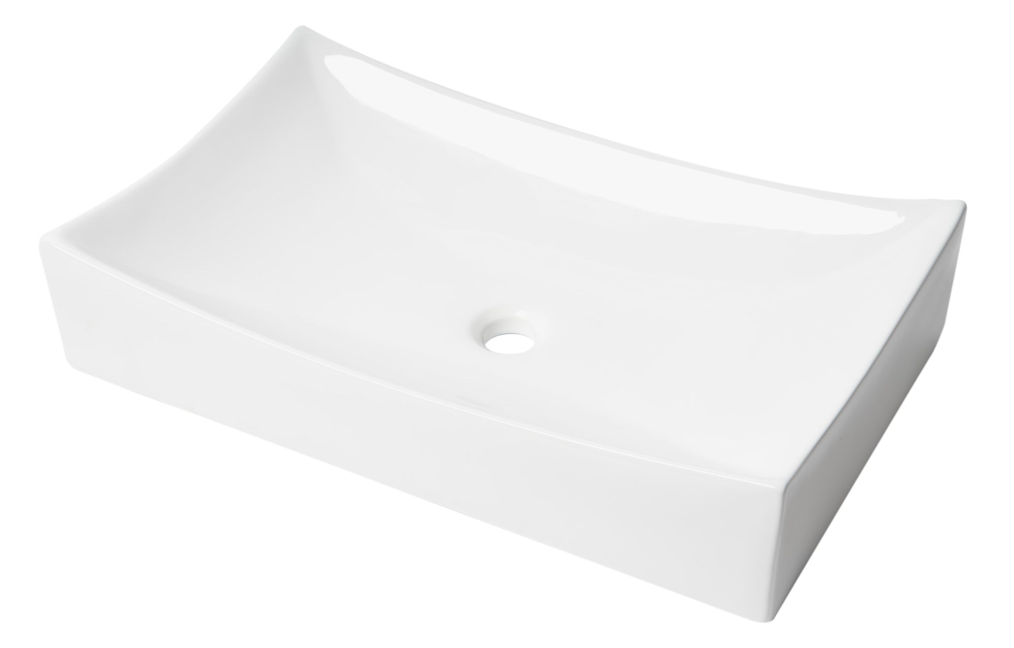 ALFI Brand - White 26" Fancy Rectangular Above Mount Ceramic Sink | ABC904 ALFI Brand - White 26" Fancy Rectangular Above Mount Ceramic Sink | ABC904