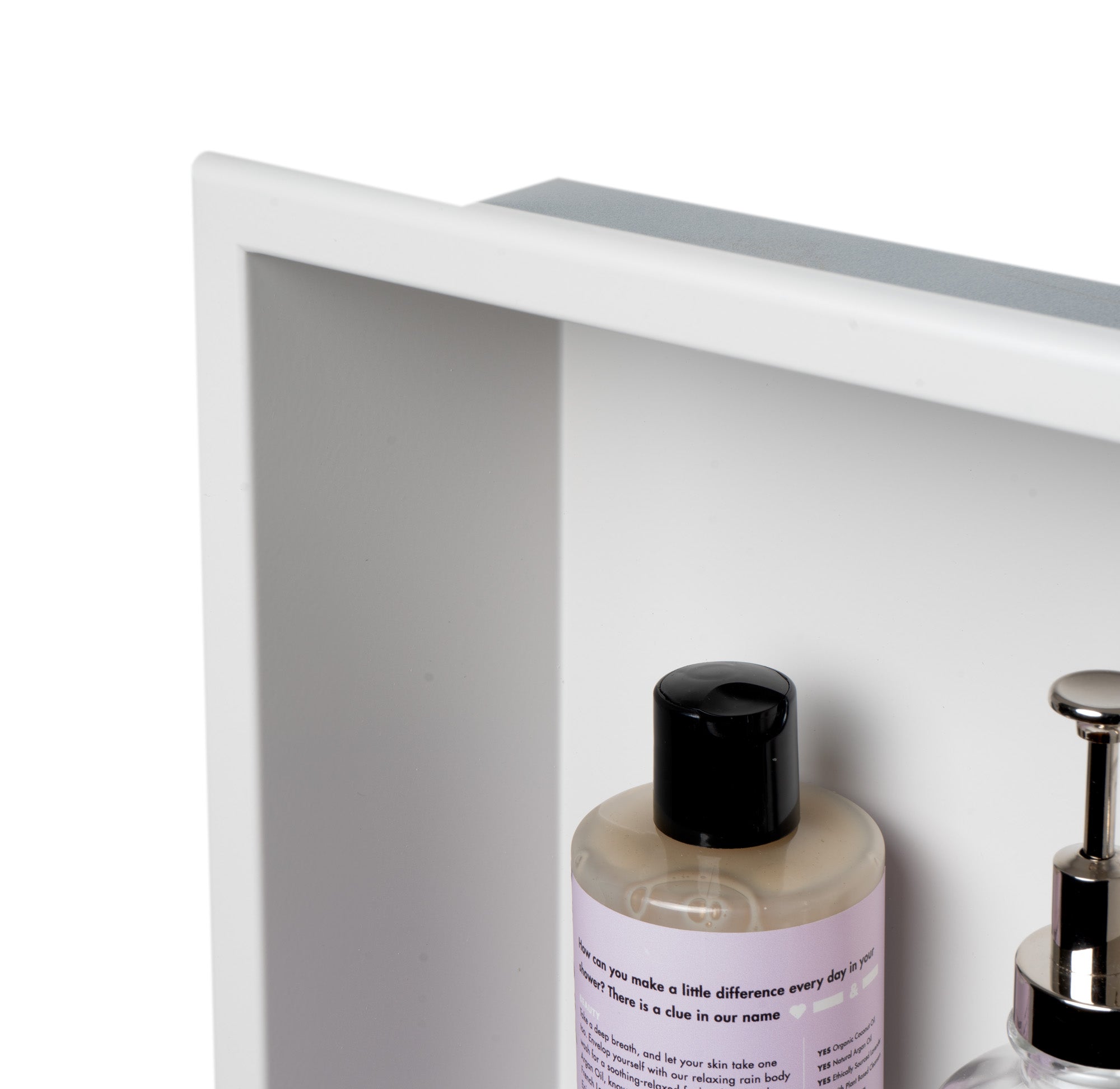 ALFI Brand - 12 x 24 White Matte Stainless Steel Vertical Double Shelf Bath Shower Niche | ABNC1224-W ALFI Brand - 12 x 24 White Matte Stainless Steel Vertical Double Shelf Bath Shower Niche | ABNC1224-W