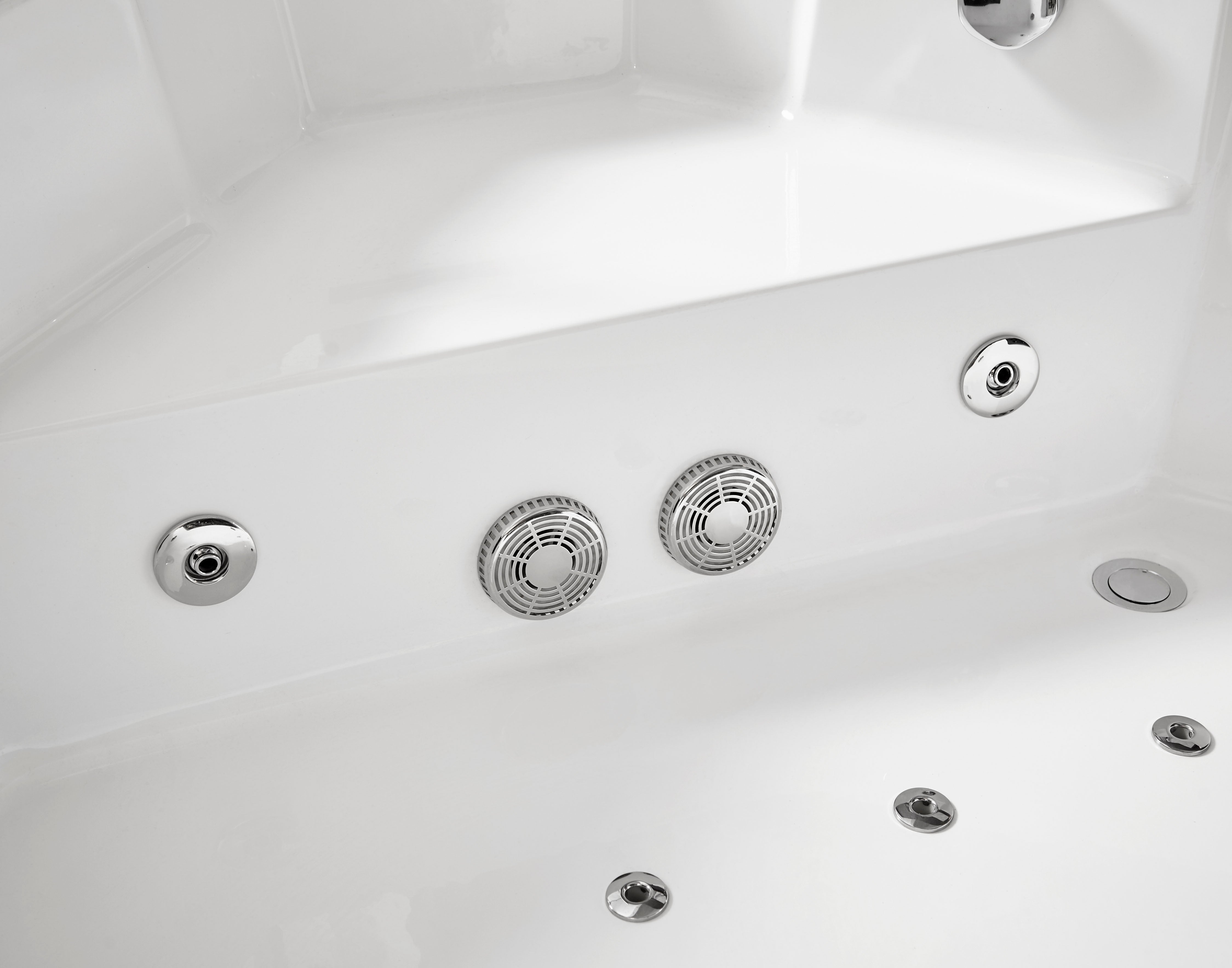 EAGO - 5 ft Clear Corner Acrylic Whirlpool Bathtub for Two | AM156ETL EAGO - 5 ft Clear Corner Acrylic Whirlpool Bathtub for Two | AM156ETL
