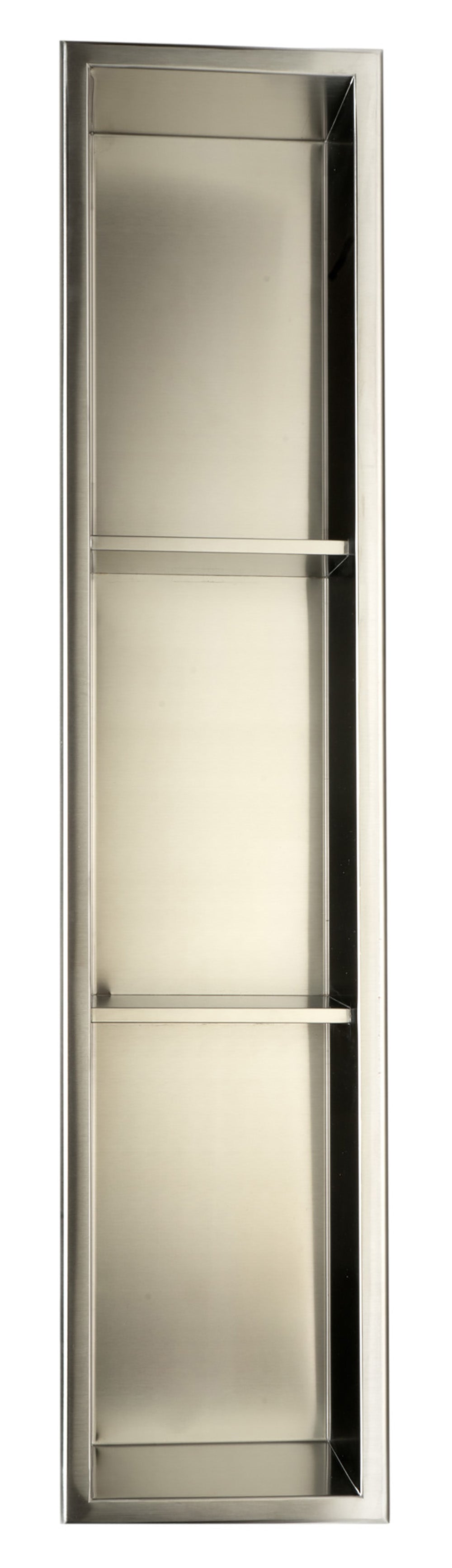 ALFI Brand - 8 x 36 Brushed Stainless Steel Vertical Triple Shelf Bath Shower Niche | ABN0836-BSS ALFI Brand - 8 x 36 Brushed Stainless Steel Vertical Triple Shelf Bath Shower Niche | ABN0836-BSS