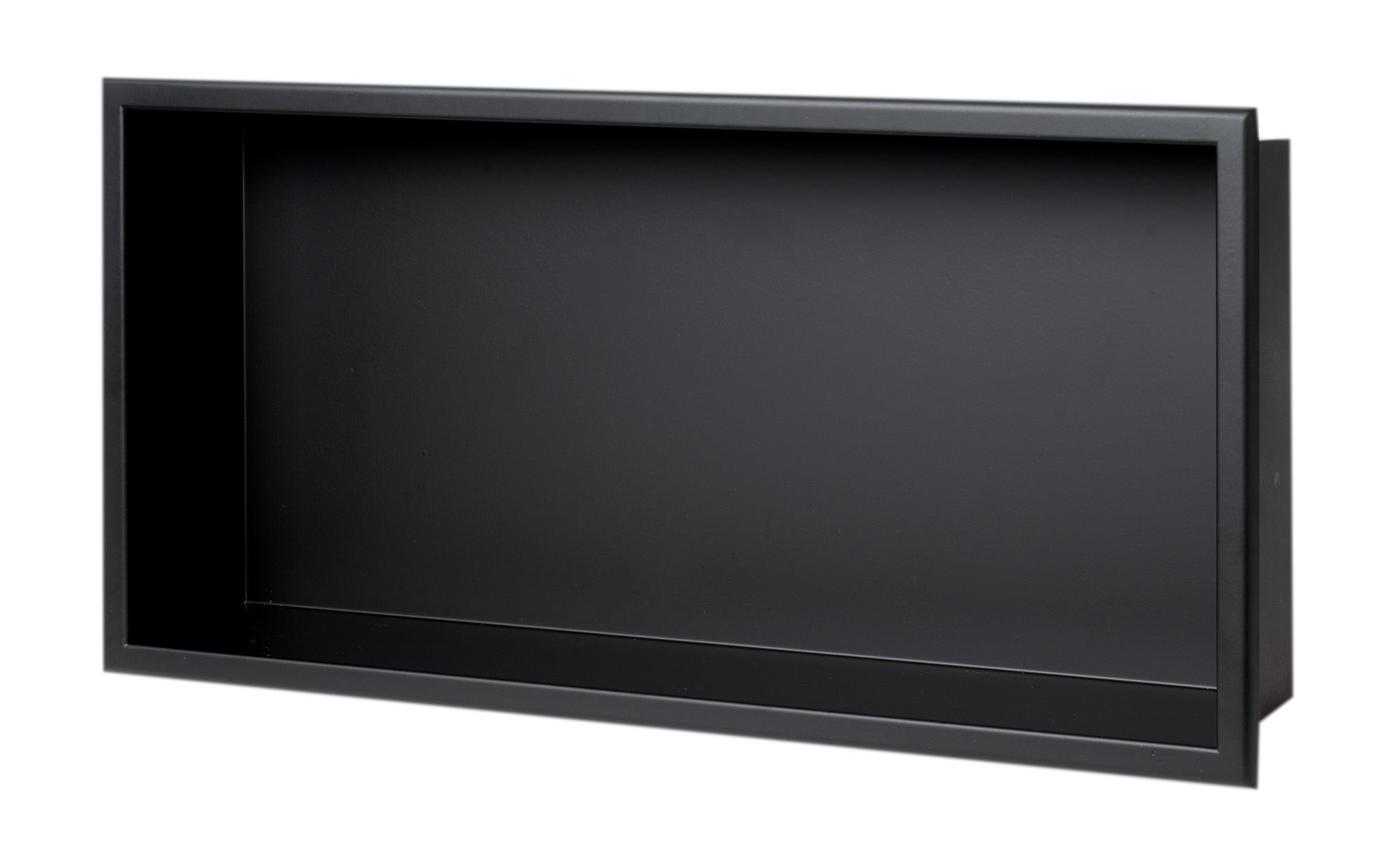 ALFI Brand - 24 x 12 Black Matte Stainless Steel Horizontal Single Shelf Bath Shower Niche | ABNC2412-BLA ALFI Brand - 24 x 12 Black Matte Stainless Steel Horizontal Single Shelf Bath Shower Niche | ABNC2412-BLA