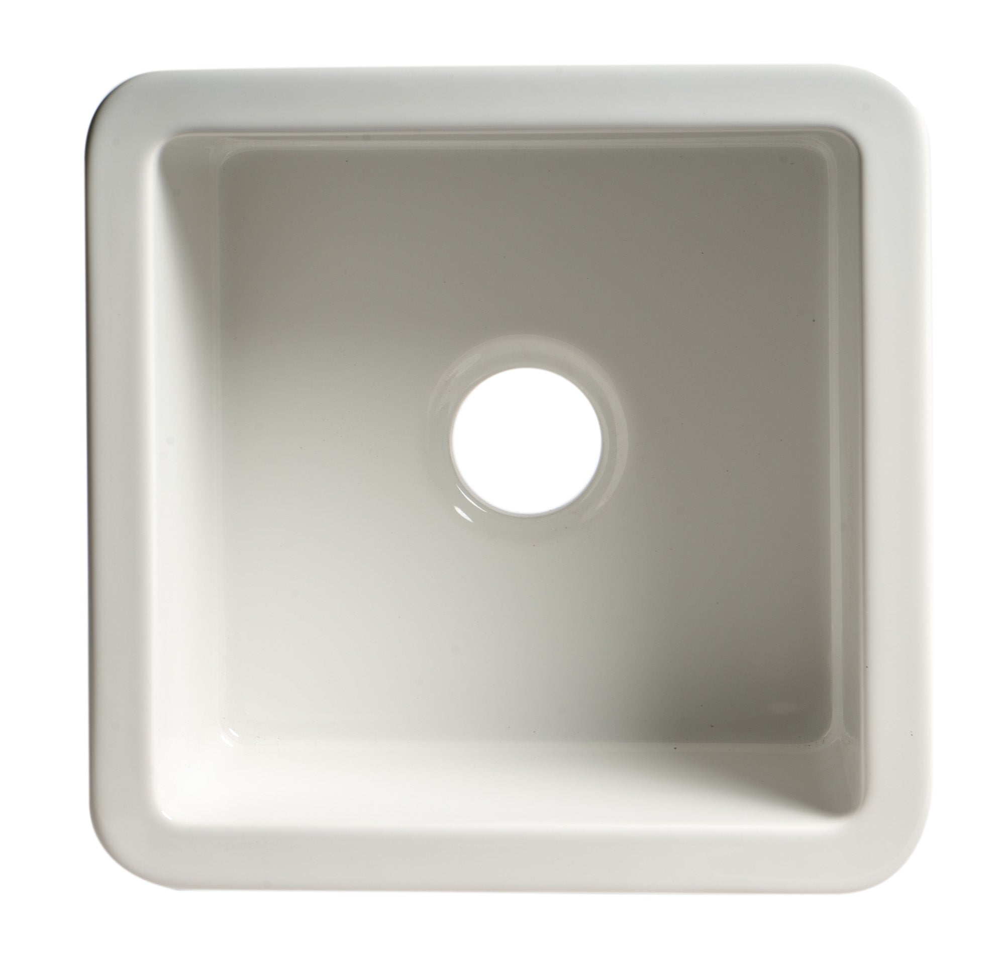 ALFI Brand - White Square 18" x 18" Undermount / Drop In Fireclay Prep Sink | ABF1818S-W ALFI Brand - White Square 18" x 18" Undermount / Drop In Fireclay Prep Sink | ABF1818S-W