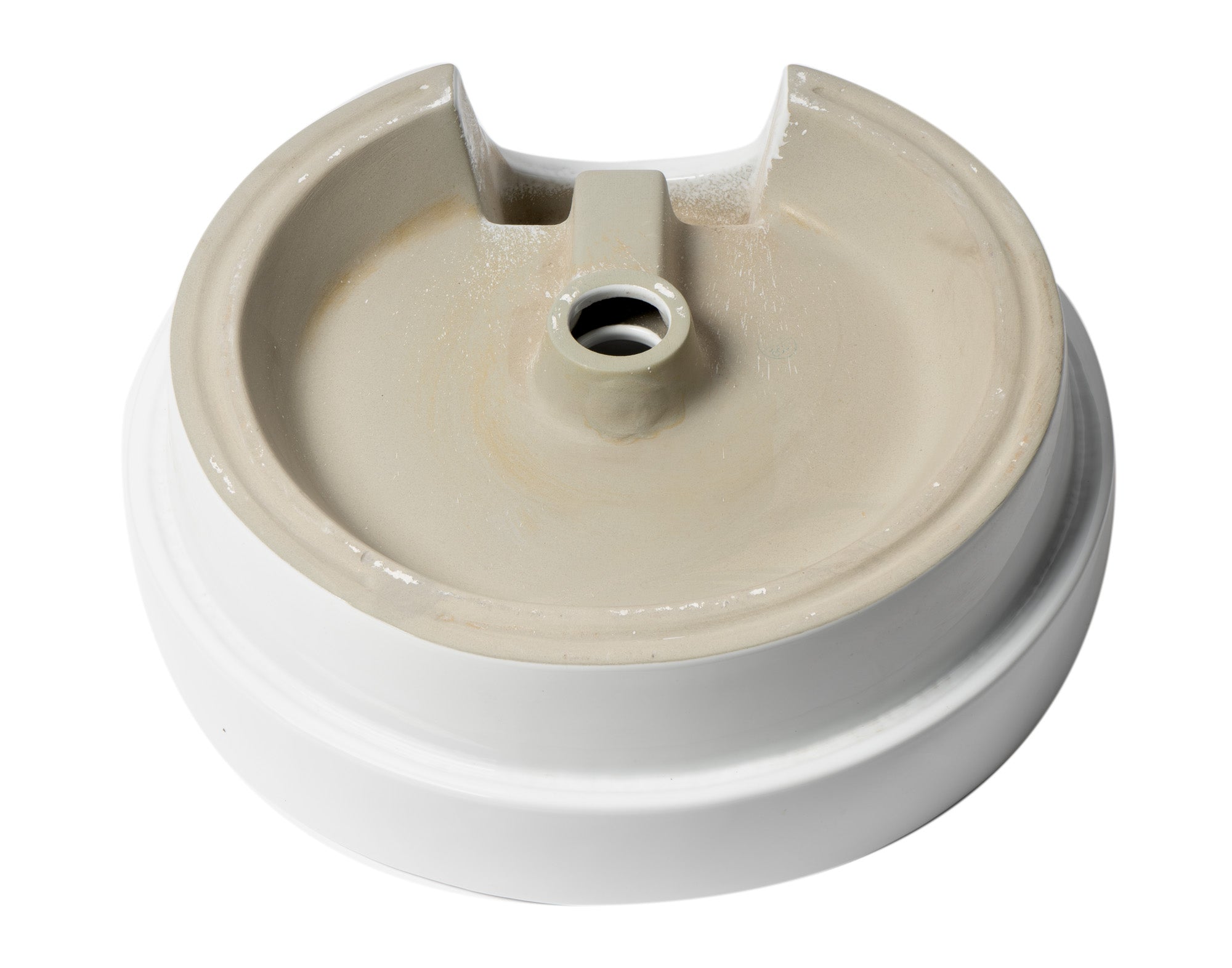 ALFI Brand - White 19" Round Semi Recessed Ceramic Sink with Faucet Hole | ABC702 ALFI Brand - White 19" Round Semi Recessed Ceramic Sink with Faucet Hole | ABC702