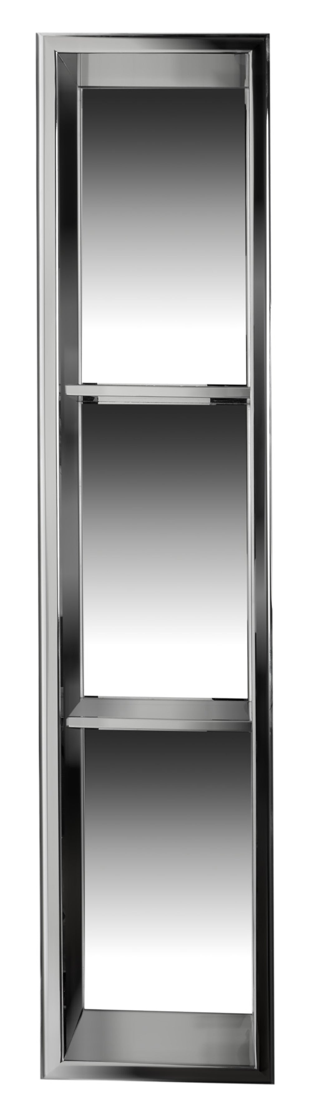 ALFI Brand - 8 x 36 Polished Stainless Steel Vertical Triple Shelf Bath Shower Niche | ABN0836-PSS ALFI Brand - 8 x 36 Polished Stainless Steel Vertical Triple Shelf Bath Shower Niche | ABN0836-PSS