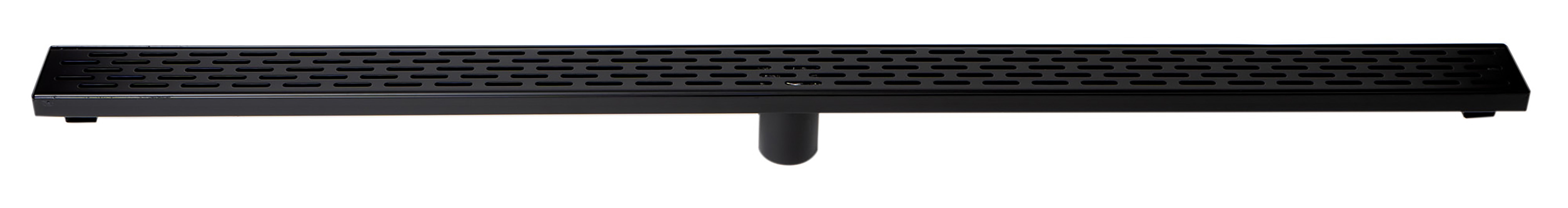 ALFI Brand - 47" Black Matte Stainless Steel Linear Shower Drain with Groove Holes | ABLD47C-BM ALFI Brand - 47" Black Matte Stainless Steel Linear Shower Drain with Groove Holes | ABLD47C-BM