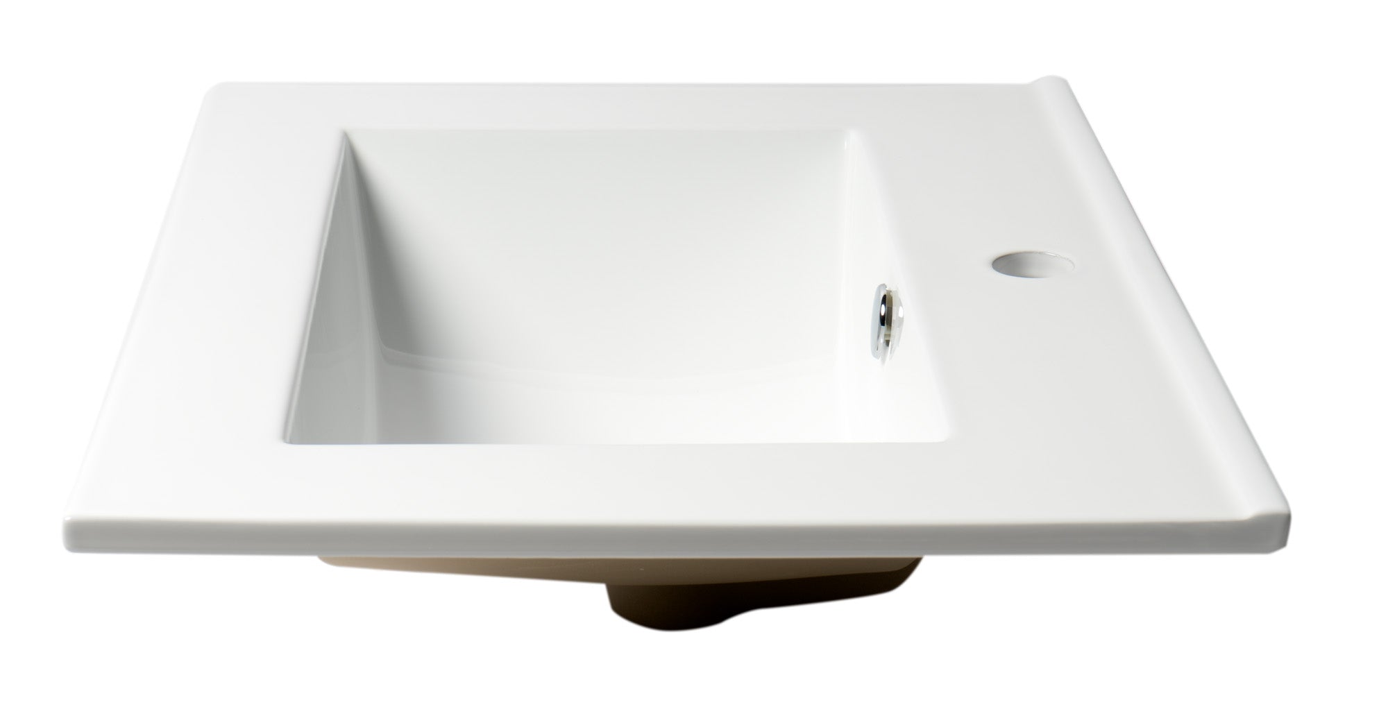 ALFI Brand - White 25" Rectangular Drop In Ceramic Sink with Faucet Hole | ABC803 ALFI Brand - White 25" Rectangular Drop In Ceramic Sink with Faucet Hole | ABC803