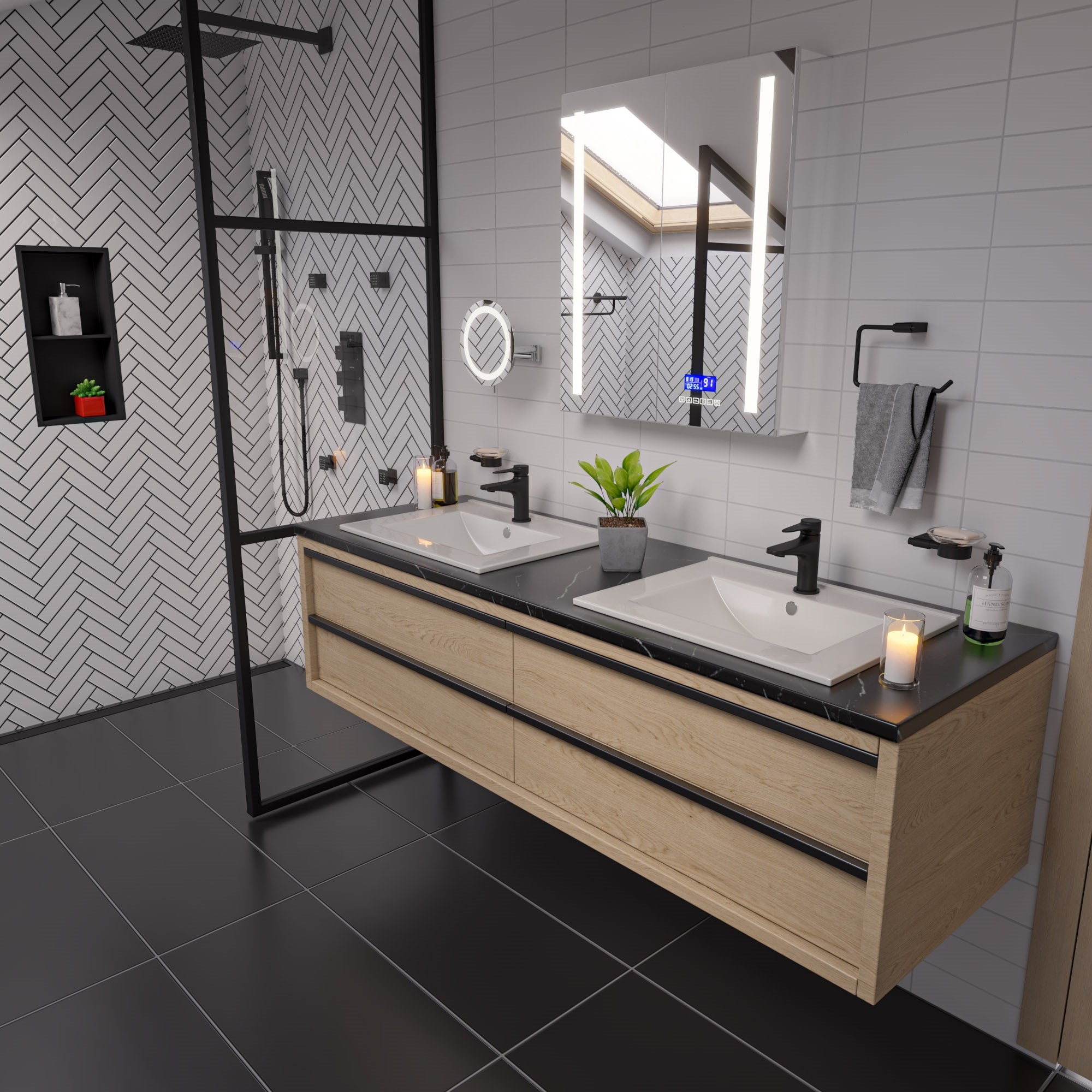 ALFI Brand - White 25" Rectangular Drop In Ceramic Sink with Faucet Hole | ABC803 ALFI Brand - White 25" Rectangular Drop In Ceramic Sink with Faucet Hole | ABC803
