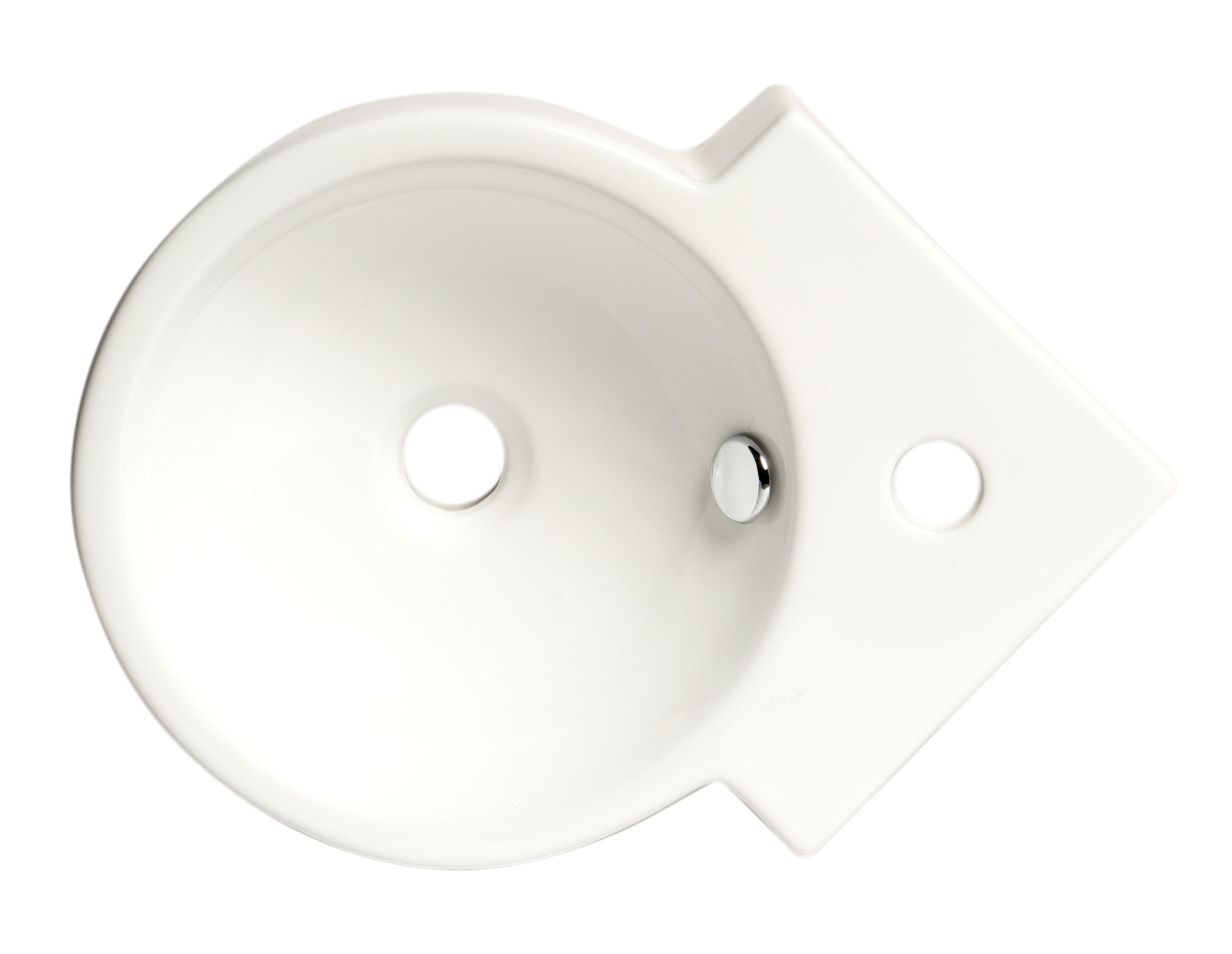 ALFI Brand - White 17" Tiny Corner Wall Mounted Ceramic Sink with Faucet Hole | ABC121 ALFI Brand - White 17" Tiny Corner Wall Mounted Ceramic Sink with Faucet Hole | ABC121