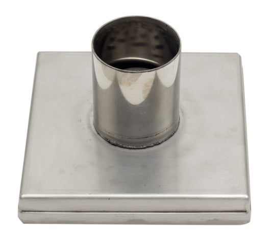 ALFI Brand - 5" x 5" Modern Square Brushed Stainless Steel Shower Drain with Solid Cover | ABSD55B-BSS