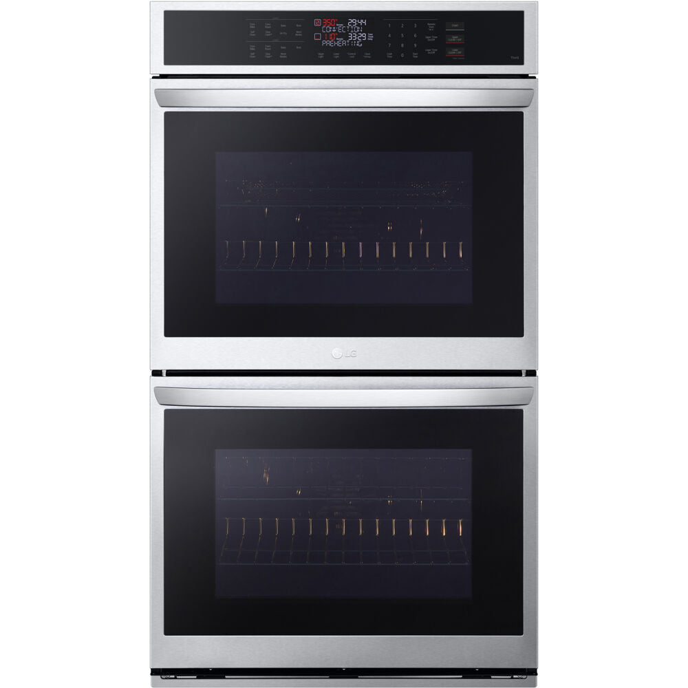 LG - 9.4 CF / 30" Smart Double Wall Oven with Fan Convection, Air Fry - Electric Wall Ovens - WDEP9423F LG - 9.4 CF / 30" Smart Double Wall Oven with Fan Convection, Air Fry - Electric Wall Ovens - WDEP9423F
