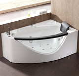 EAGO - 5 ft Clear Rounded Left Corner Acrylic Whirlpool Bathtub | AM198ETL-L EAGO - 5 ft Clear Rounded Left Corner Acrylic Whirlpool Bathtub | AM198ETL-L