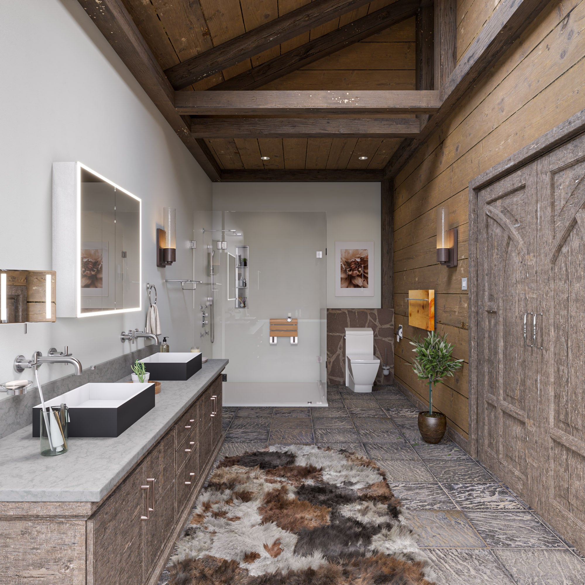 ALFI Brand - Brushed Nickel Wall Mount Square 8" 5x Magnifying Cosmetic Mirror with Light | ABM8WLED-BN ALFI Brand - Brushed Nickel Wall Mount Square 8" 5x Magnifying Cosmetic Mirror with Light | ABM8WLED-BN