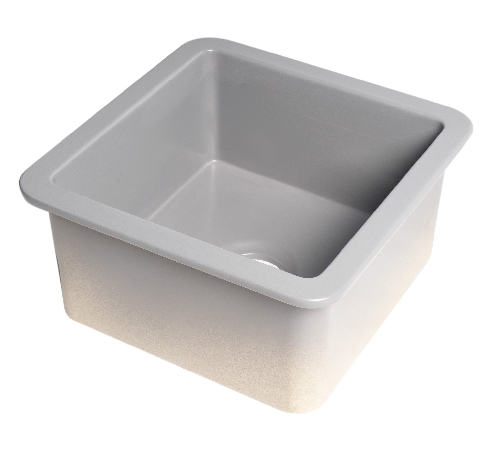 ALFI Brand - Gray Matte Square 18" x 18" Undermount / Drop In Fireclay Prep Sink | ABF1818S-GM ALFI Brand - Gray Matte Square 18" x 18" Undermount / Drop In Fireclay Prep Sink | ABF1818S-GM
