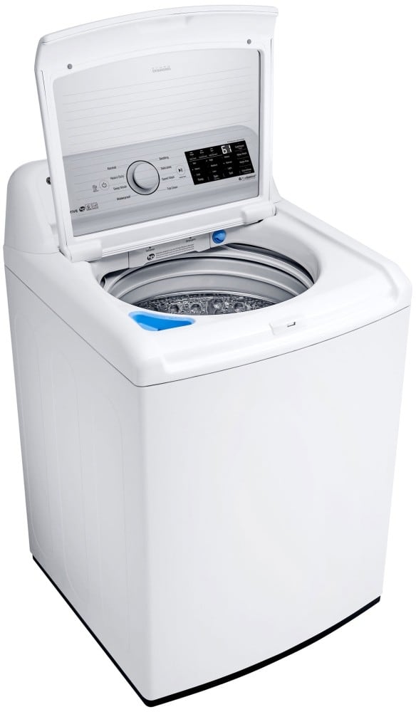 LG - 4.5 Cu. Ft. High-Efficiency Top-Load Washer and LG - 7.3 Cu. Ft. Ultra Large High Efficiency White Gas Dryer LG - 4.5 Cu. Ft. High-Efficiency Top-Load Washer and LG - 7.3 Cu. Ft. Ultra Large High Efficiency White Gas Dryer